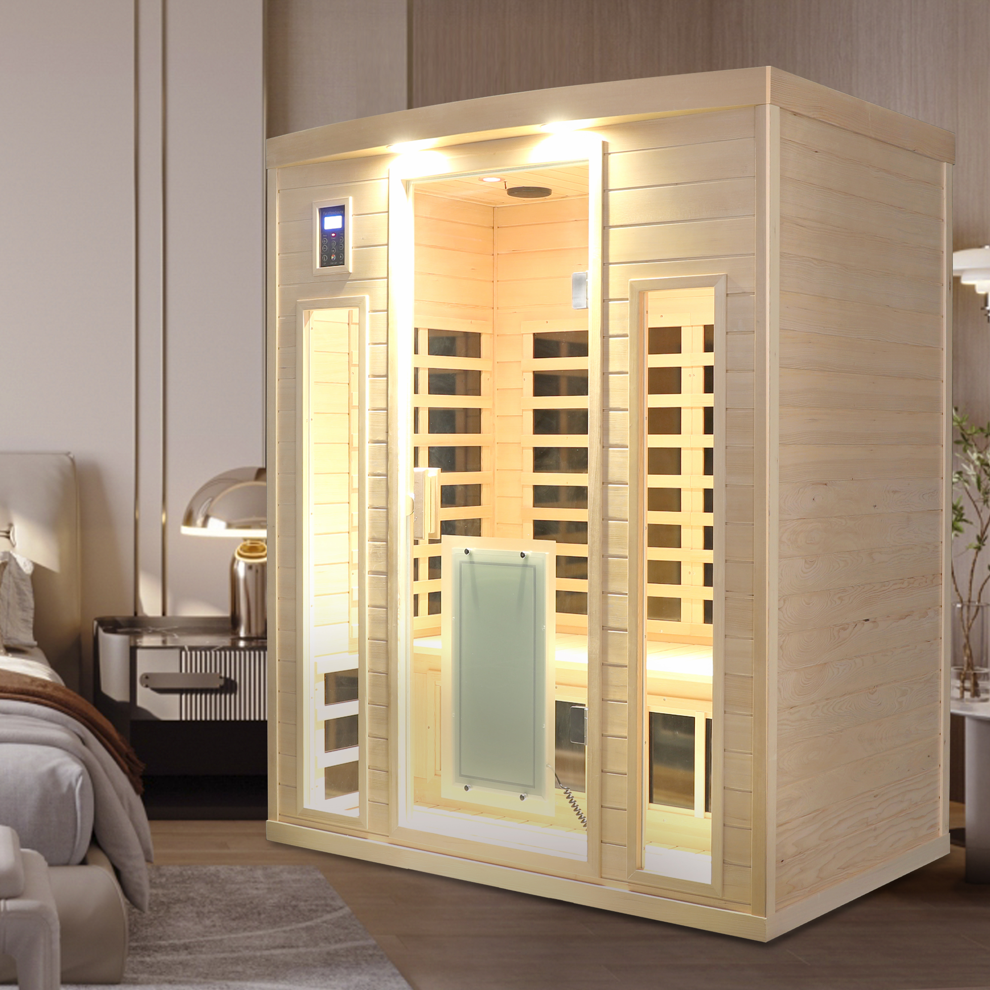 Low EMF Three person Far infrared sauna room - Image 5
