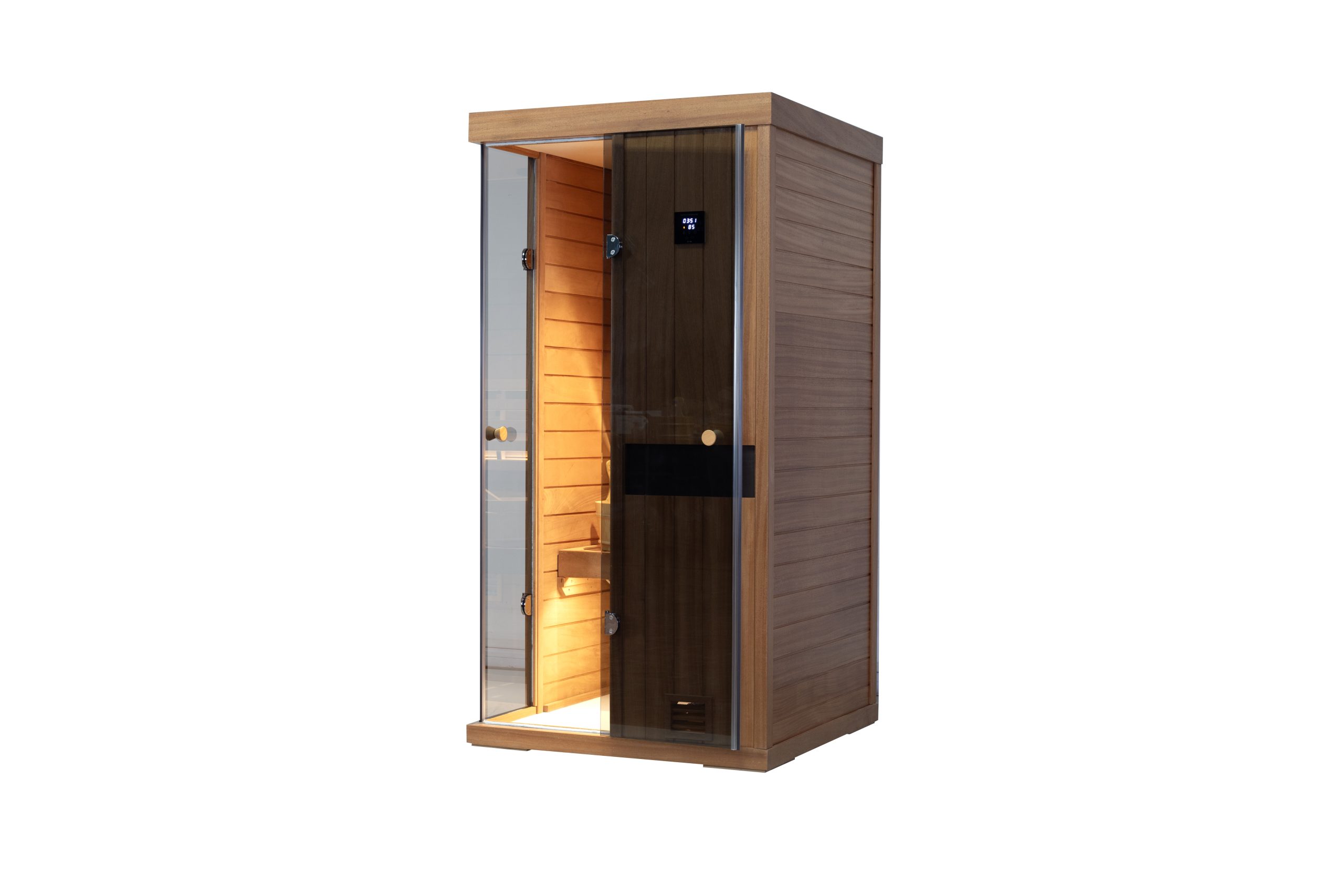 Mini one person Hemlock wooden Indoor sauna room - Image 5