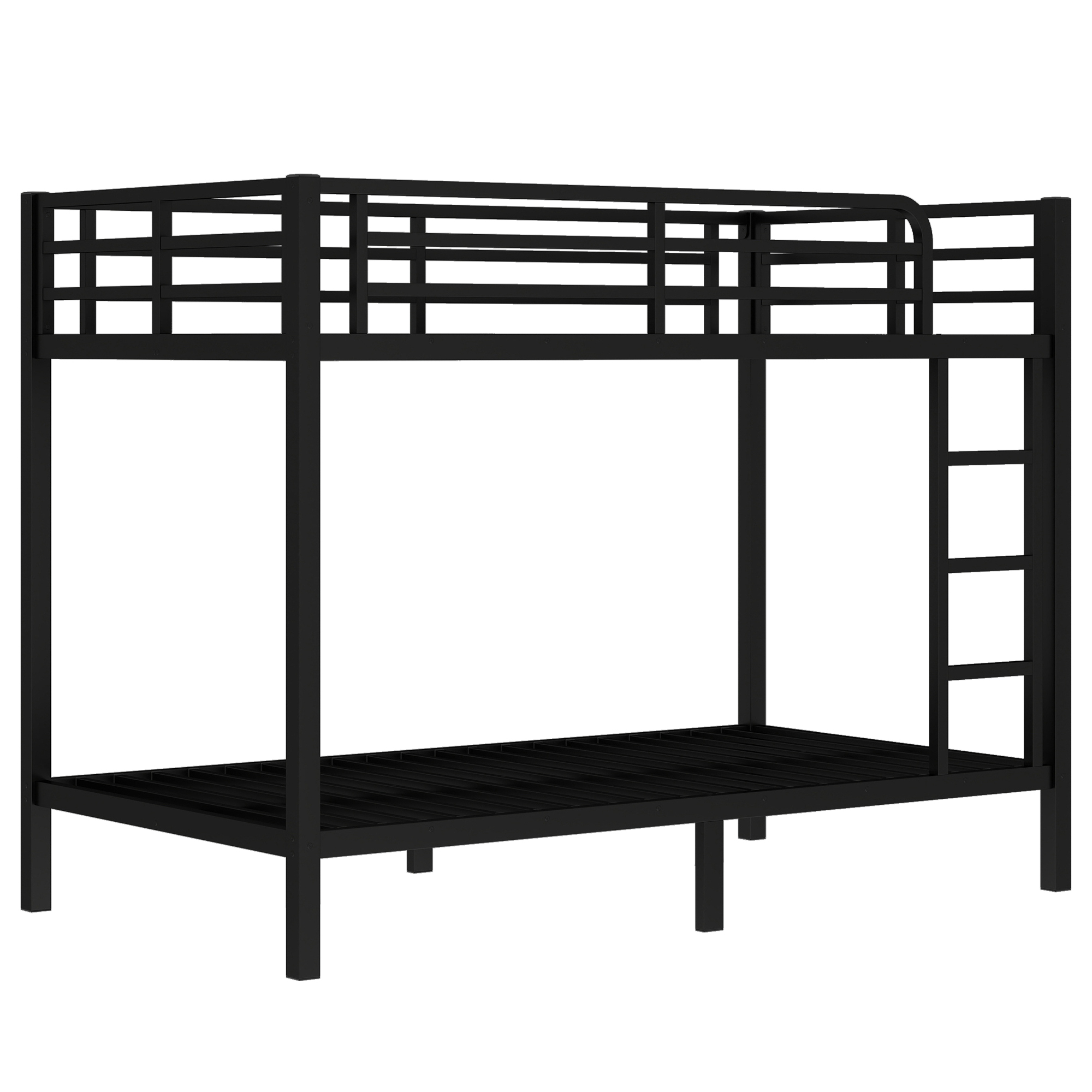 Metal Twin XL over Twin XL Bunk Bed for Teens and Adults,Space-Saving/Noise Reduced/No Box Spring Needed, Black - Image 4