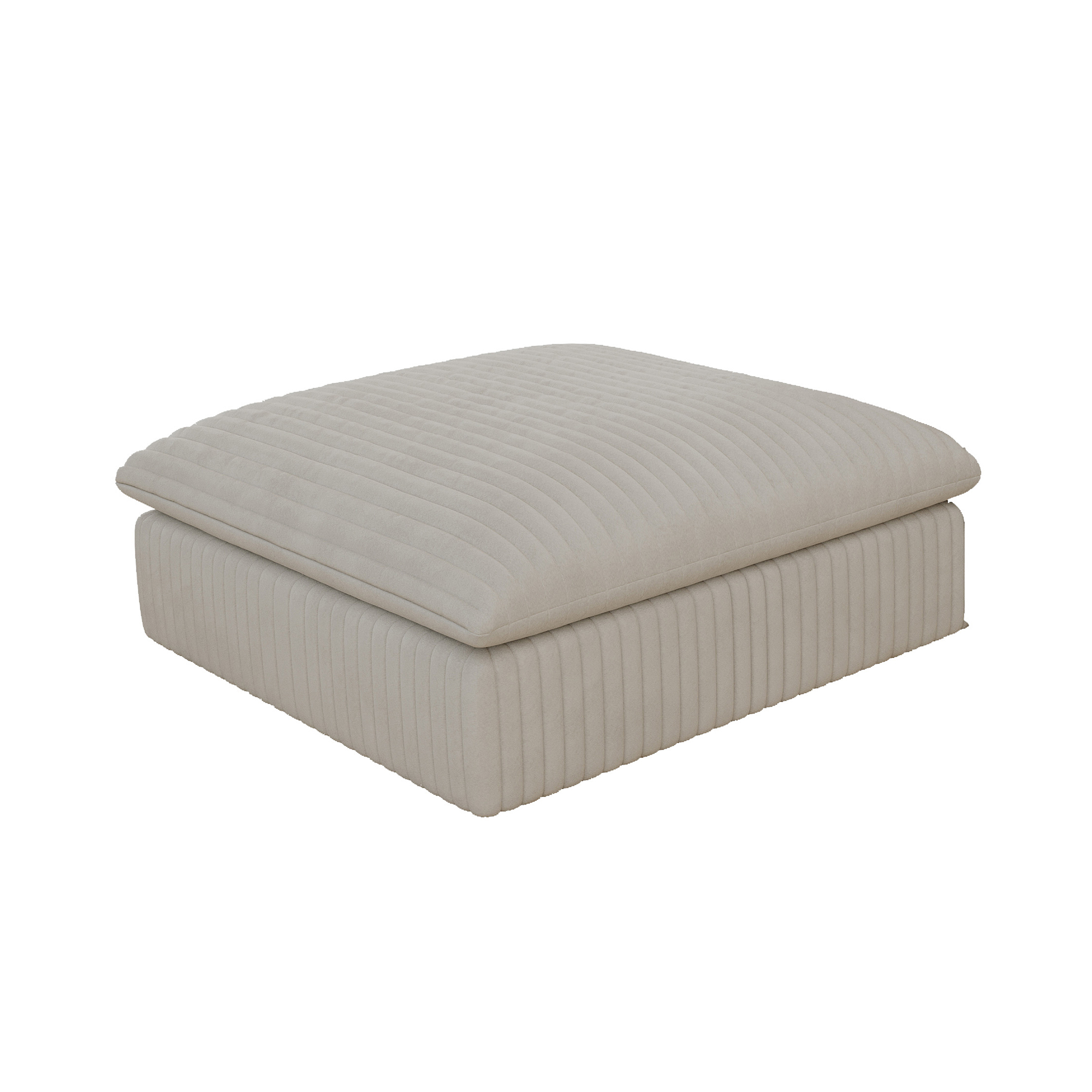 Cloud Sofa,Corduroy Fabric,Deep Seat Couches,Double-layer design,Removable Cushion,No Assembly, DIY Combination for Living room, Bedroom,Conference room ,Apartment,White - Image 5