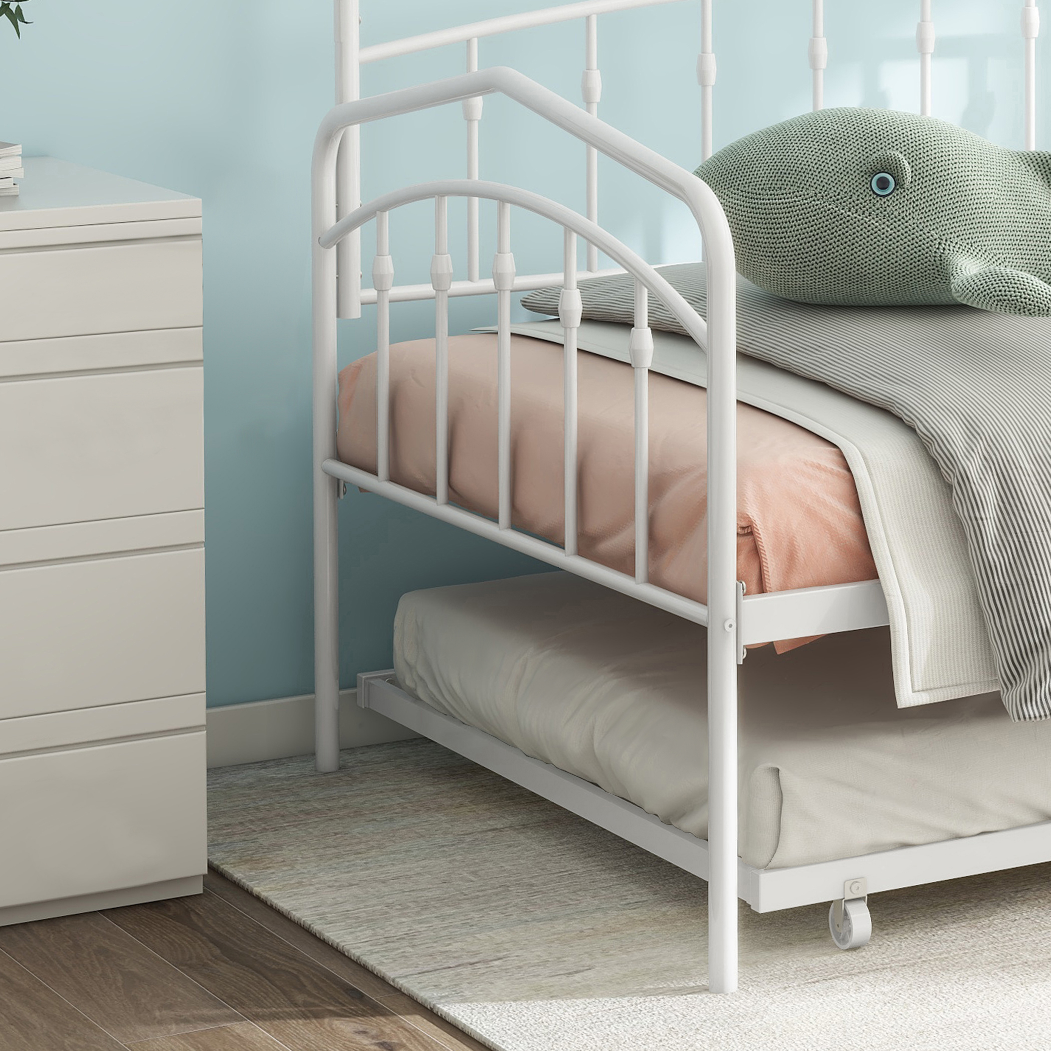 Fox Twin Daybed with Twin Trundle, White - Image 5