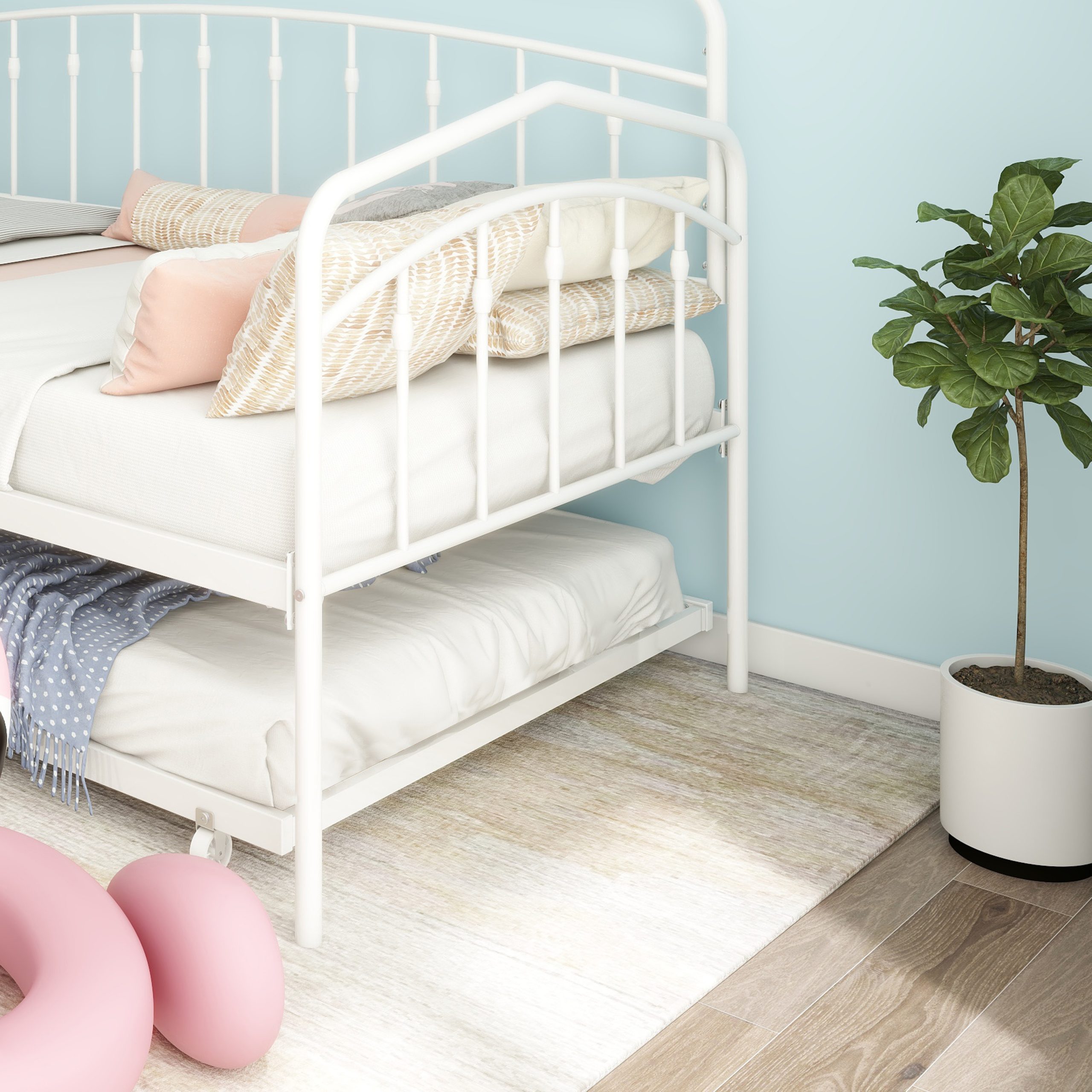 Fox Twin Daybed with Twin Trundle, White - Image 6