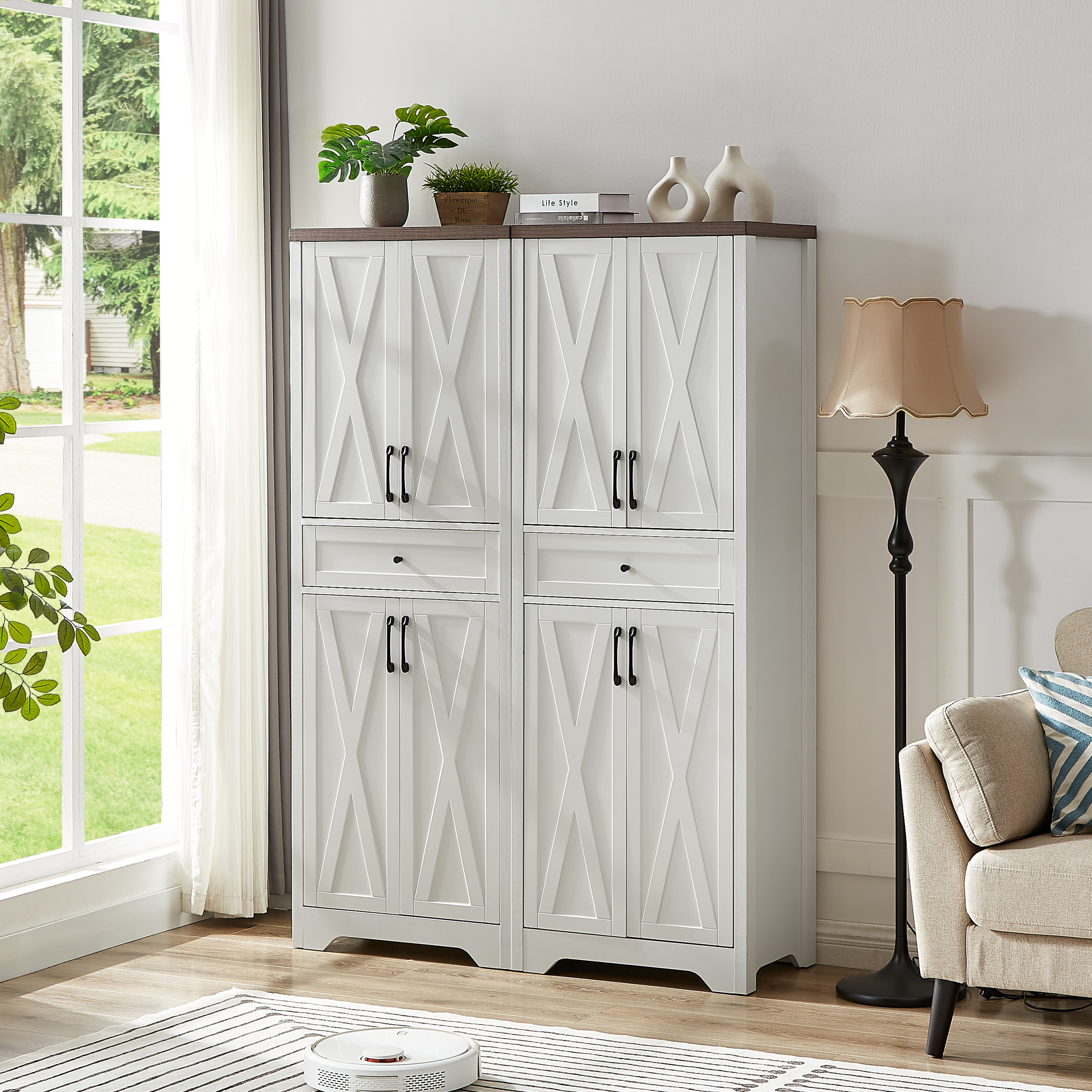 66" Side Cabinet, Walnut - Image 3