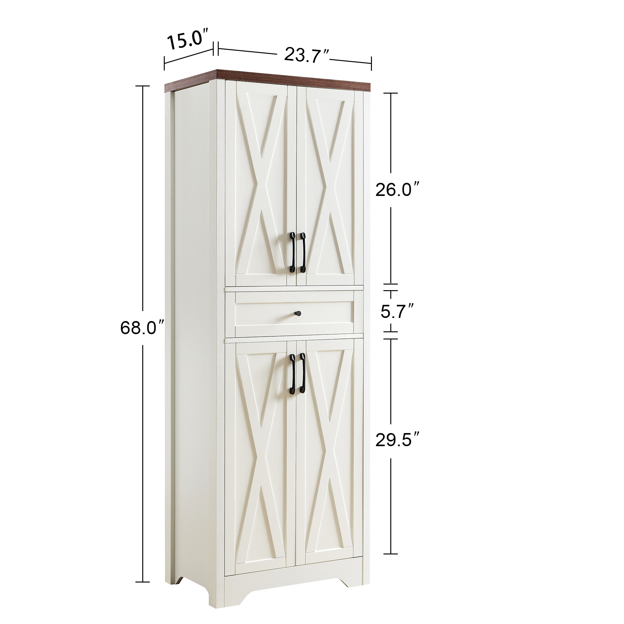 66" Side Cabinet, Walnut - Image 4