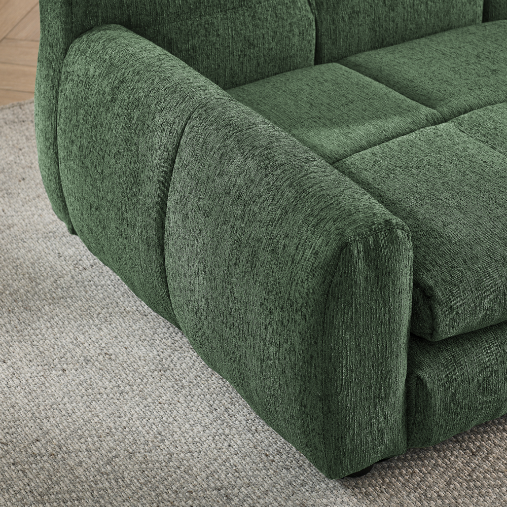 Soft and comfortable pet bed for big and oversized dogs, durable elevated dog sofa bed, comfortable dog sofa, modern and fashionable linen fabric dog sofa-OLIVE GREEN - Image 3