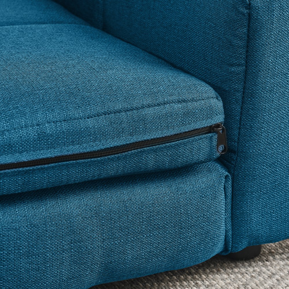 Soft and comfortable pet bed for big and oversized dogs, durable elevated dog sofa bed, comfortable dog sofa, modern and fashionable linen fabric dog sofa-Dark Blue - Image 5
