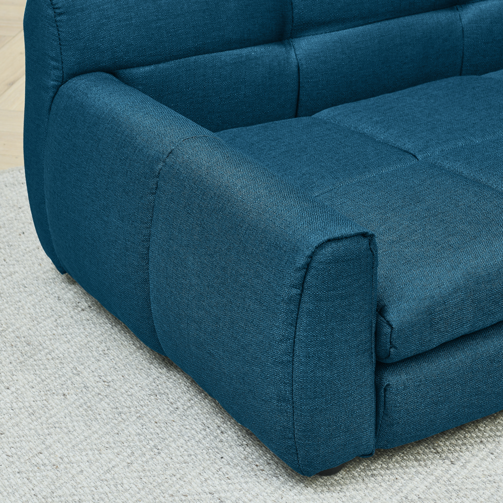 Soft and comfortable pet bed for big and oversized dogs, durable elevated dog sofa bed, comfortable dog sofa, modern and fashionable linen fabric dog sofa-Dark Blue - Image 6