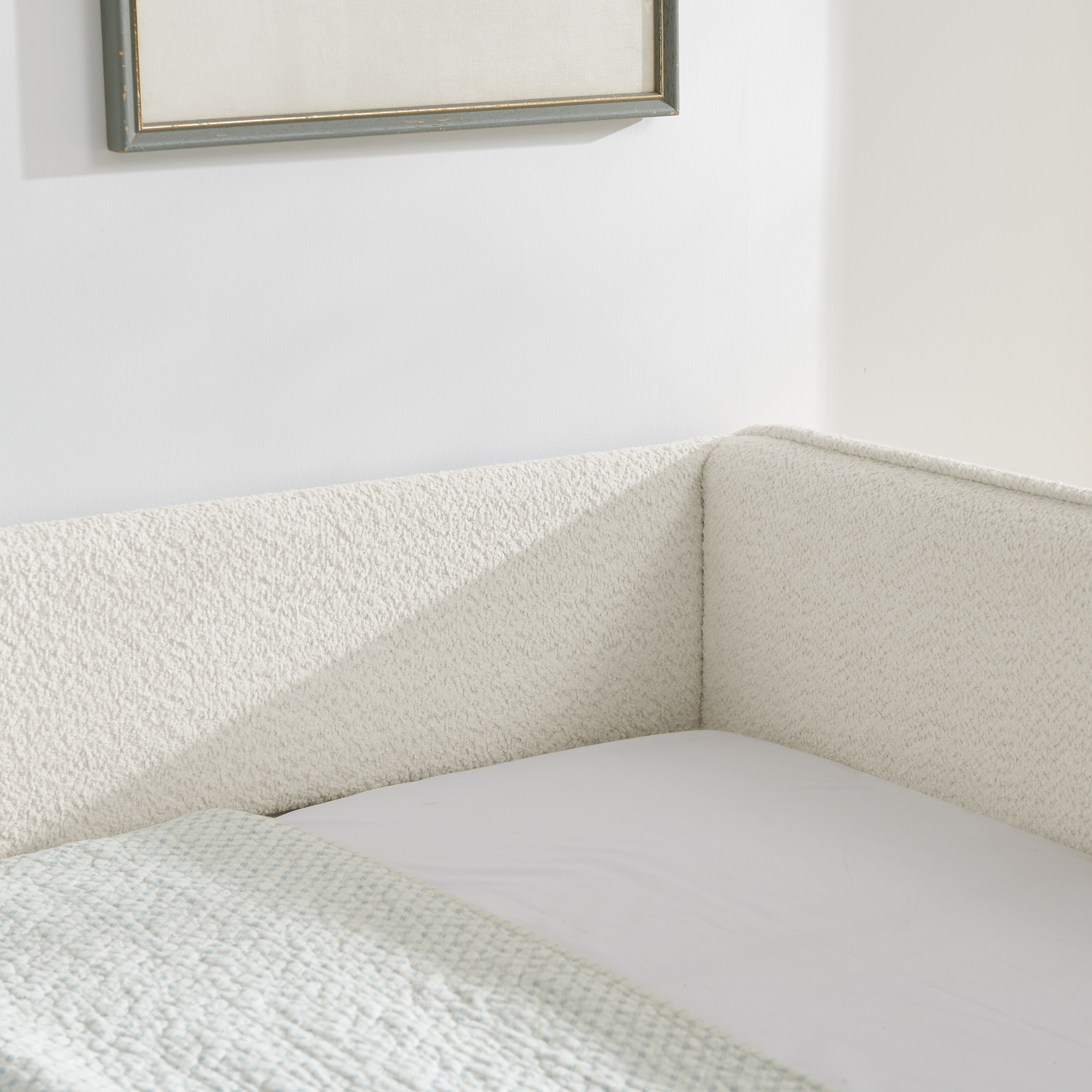 Daybed with Trundle Upholstered Tufted Sofa Bed, Full Size, Boucle Fabric, Beige(83"x58.5"x29.5") - Image 4