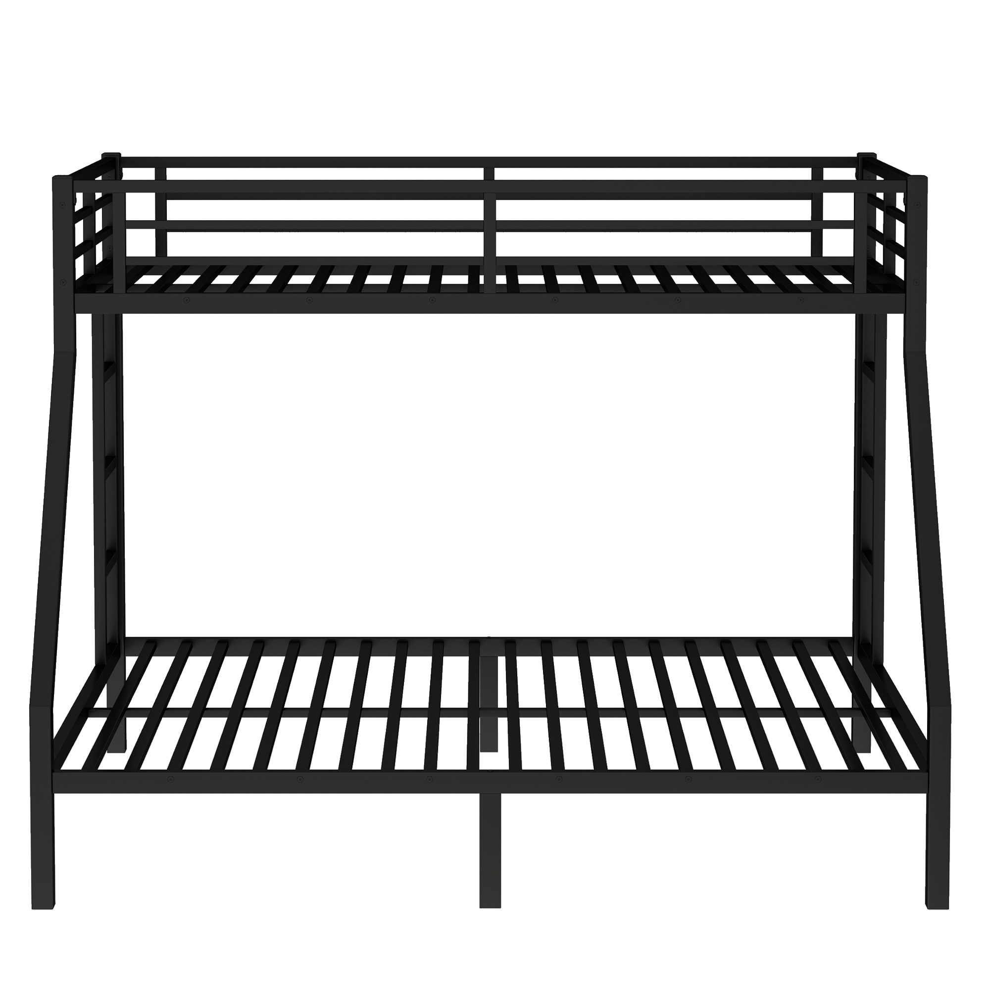 Metal Twin XL over Queen Bunk Bed for Teens and Adults,Space-Saving/Noise Reduced/No Box Spring Needed, Black - Image 4