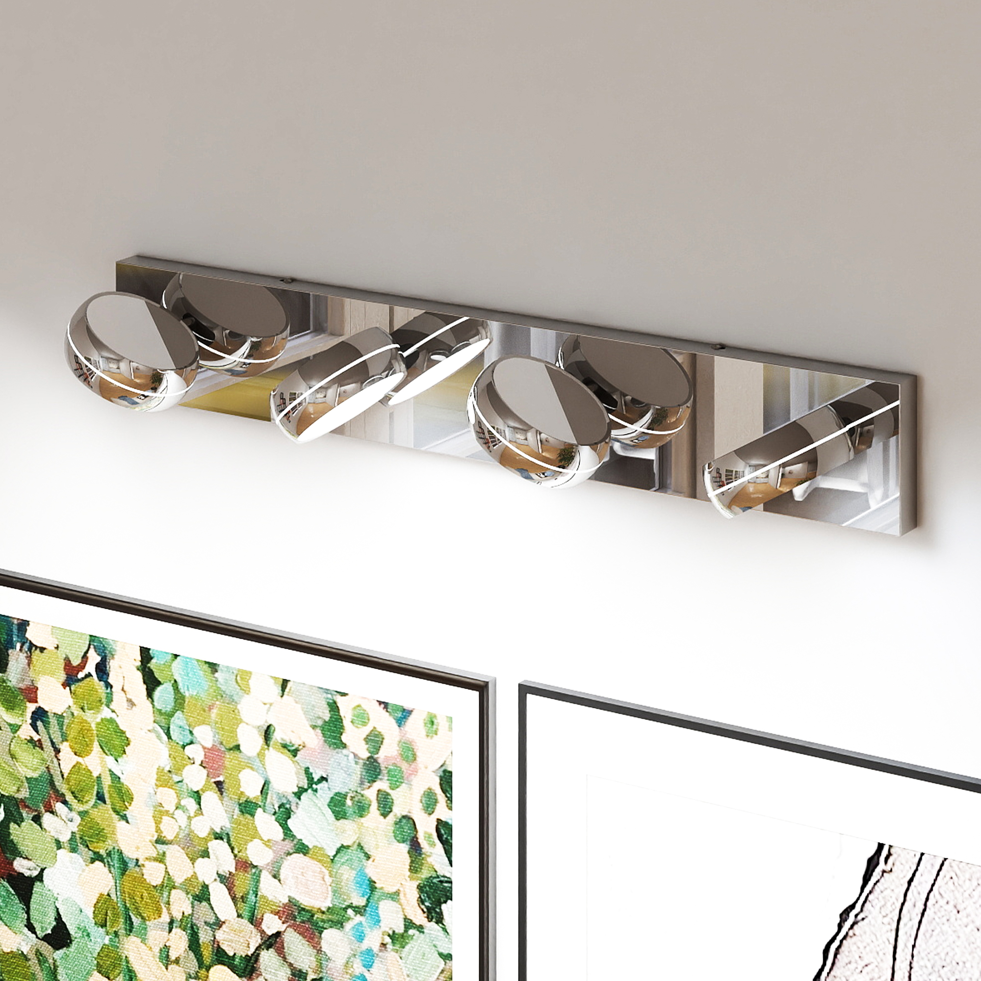 LED Vanity Lights 28in Bathroom Lights Fixtures over Mirror 4 Light LED Lighting Fixture for Bathroom 18W Mirror Lighting Fixture Modern Bath Light Bar Chrome Bath - Image 2
