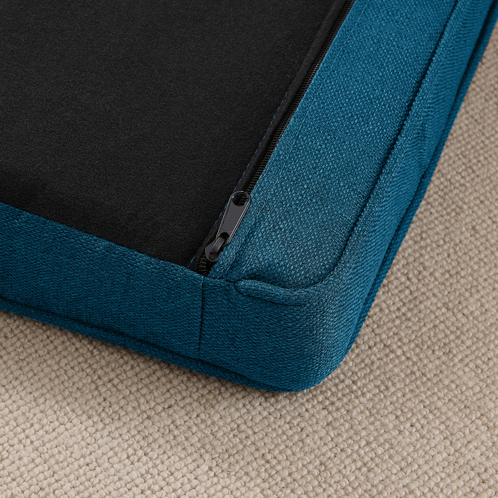 Elegant rectangular pet bed for big and oversized dogs, durable elevated dog sofa bed, comfortable dog sofa, modern and fashionable linen fabric dog sofa-DARK BLUE - Image 5