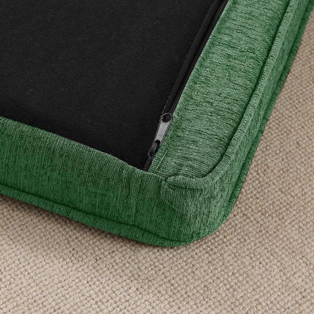 Elegant rectangular pet bed for big and oversized dogs, durable elevated dog sofa bed, comfortable dog sofa, modern and fashionable linen fabric dog sofa-OLIVE GREEN - Image 5
