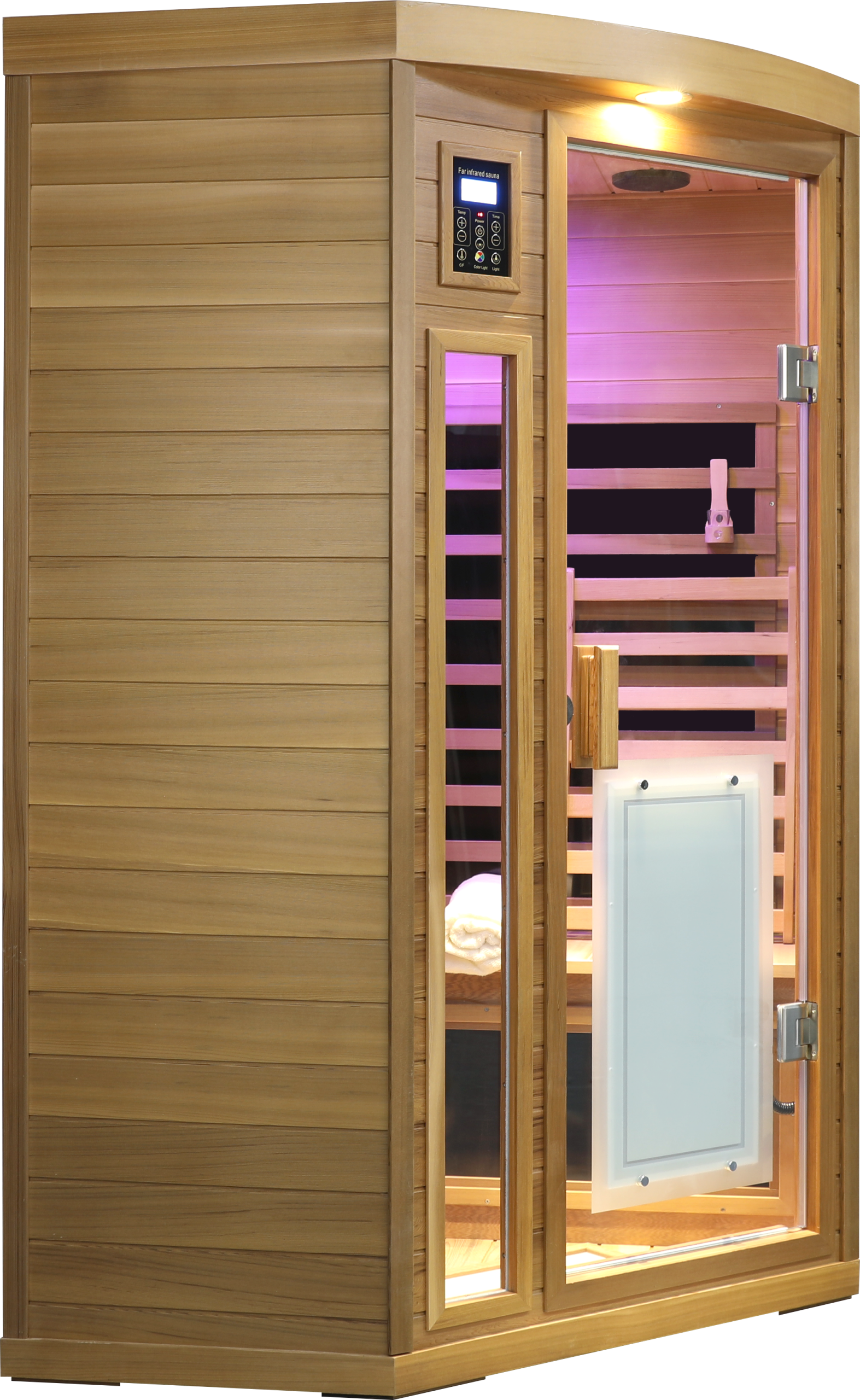 Low EMF Two person Far-infrared Red cedar Deluxe indoor pentagonal sauna room - Image 2