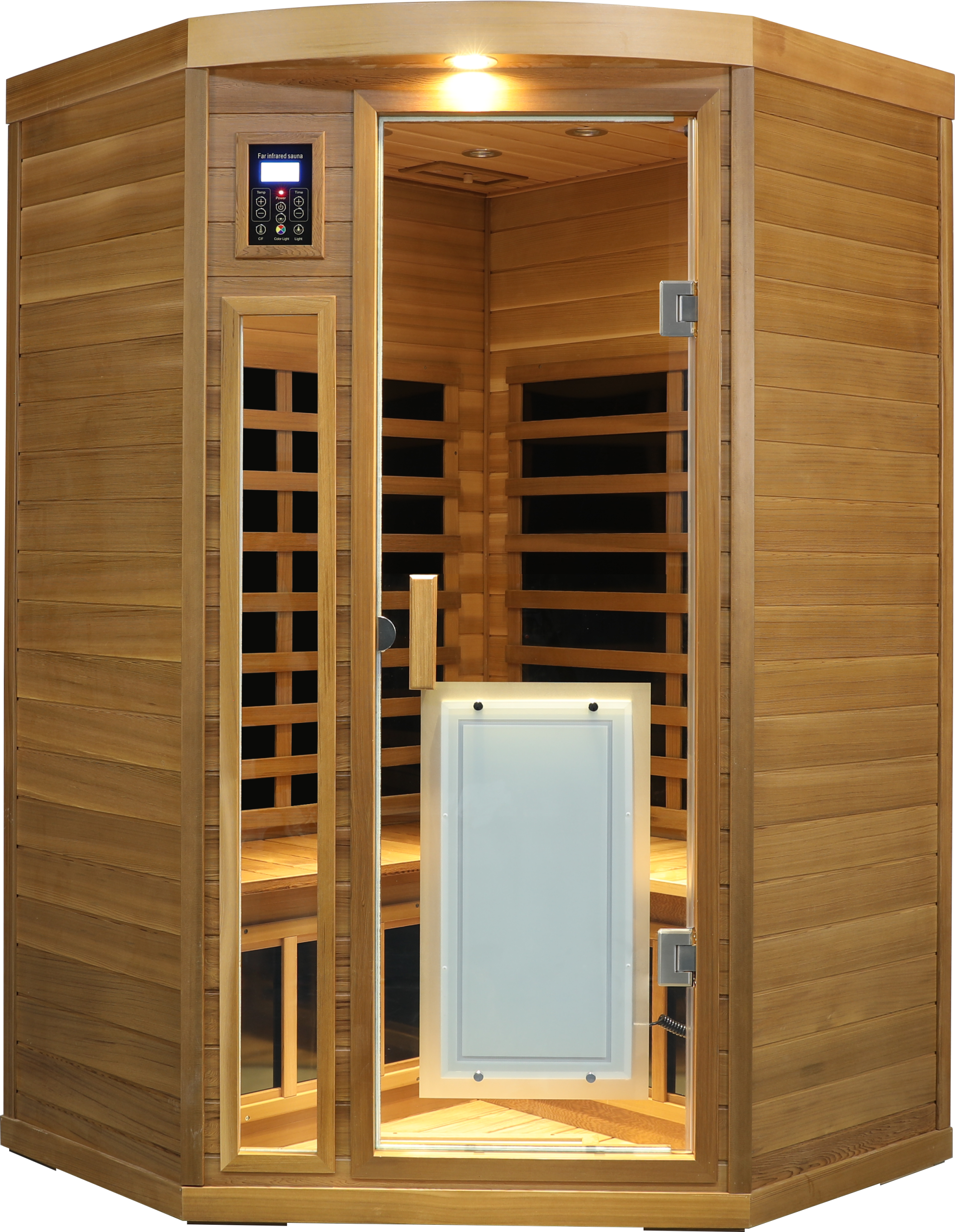 Low EMF Two person Far-infrared Red cedar Deluxe indoor pentagonal sauna room - Image 3