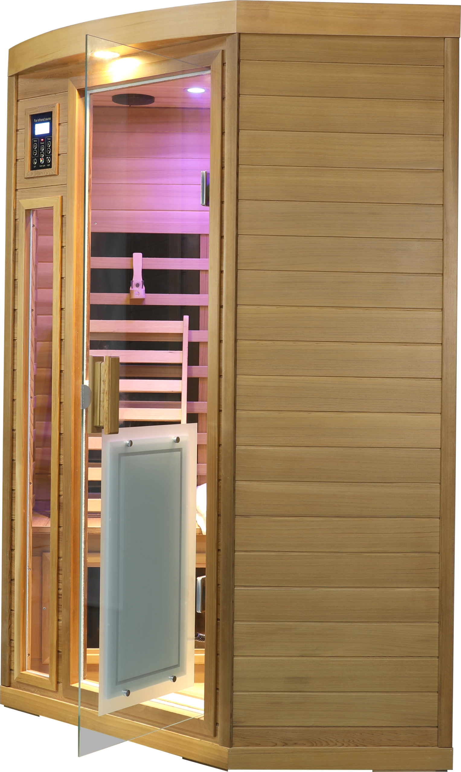 Low EMF Two person Far-infrared Red cedar Deluxe indoor pentagonal sauna room - Image 5