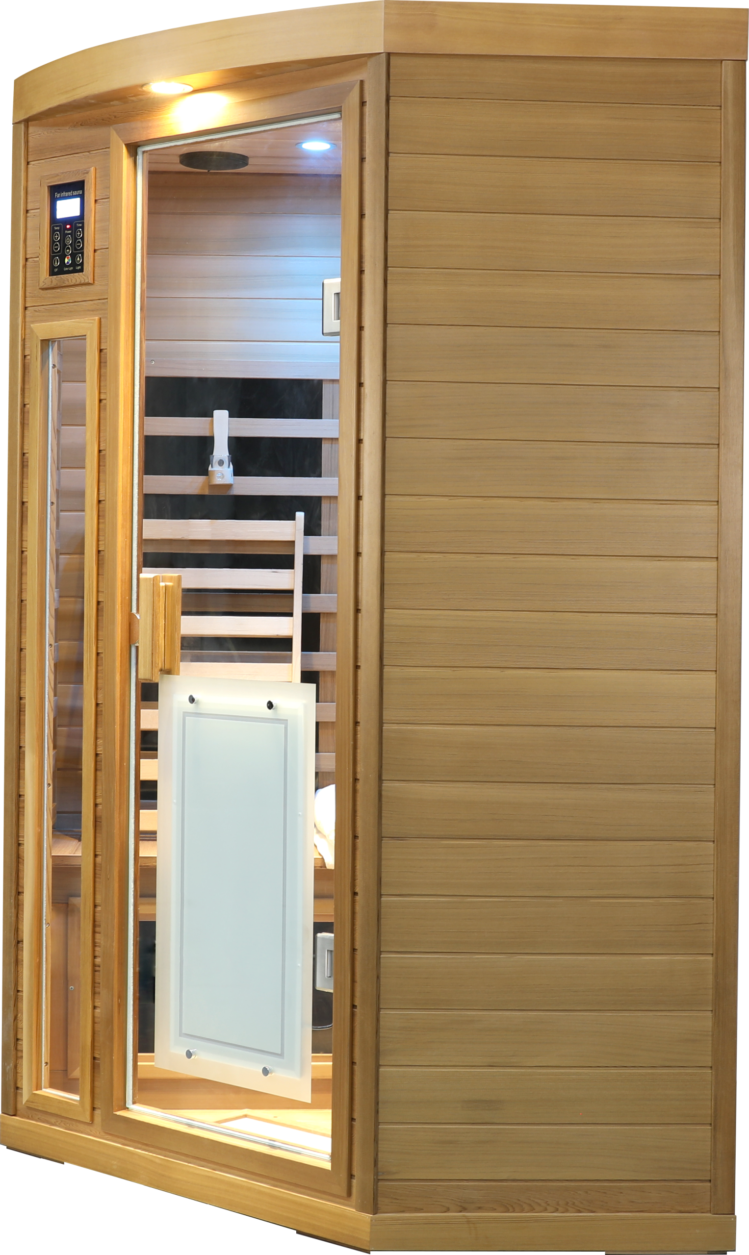 Low EMF Two person Far-infrared Red cedar Deluxe indoor pentagonal sauna room - Image 6