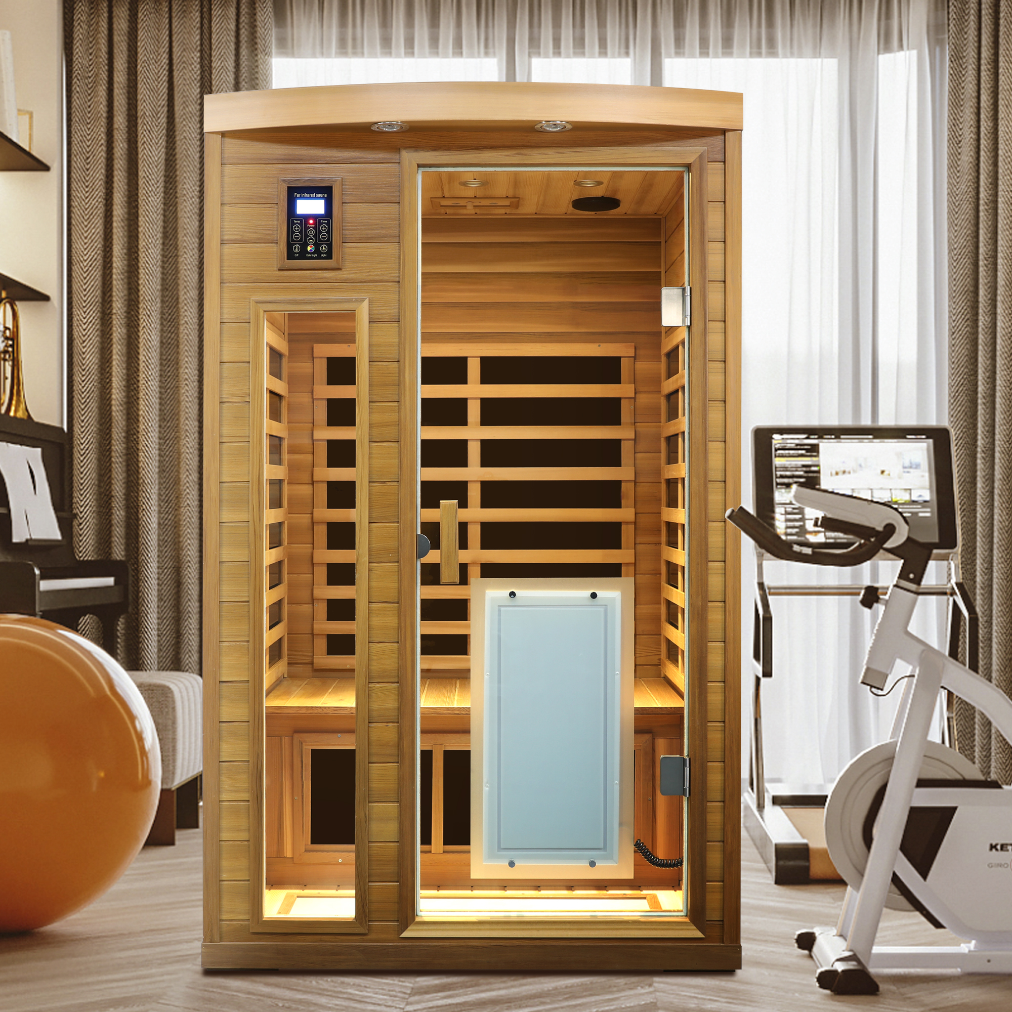 Low EMF Two person Far infrared Red cedar Deluxe indoor sauna room - Image 4