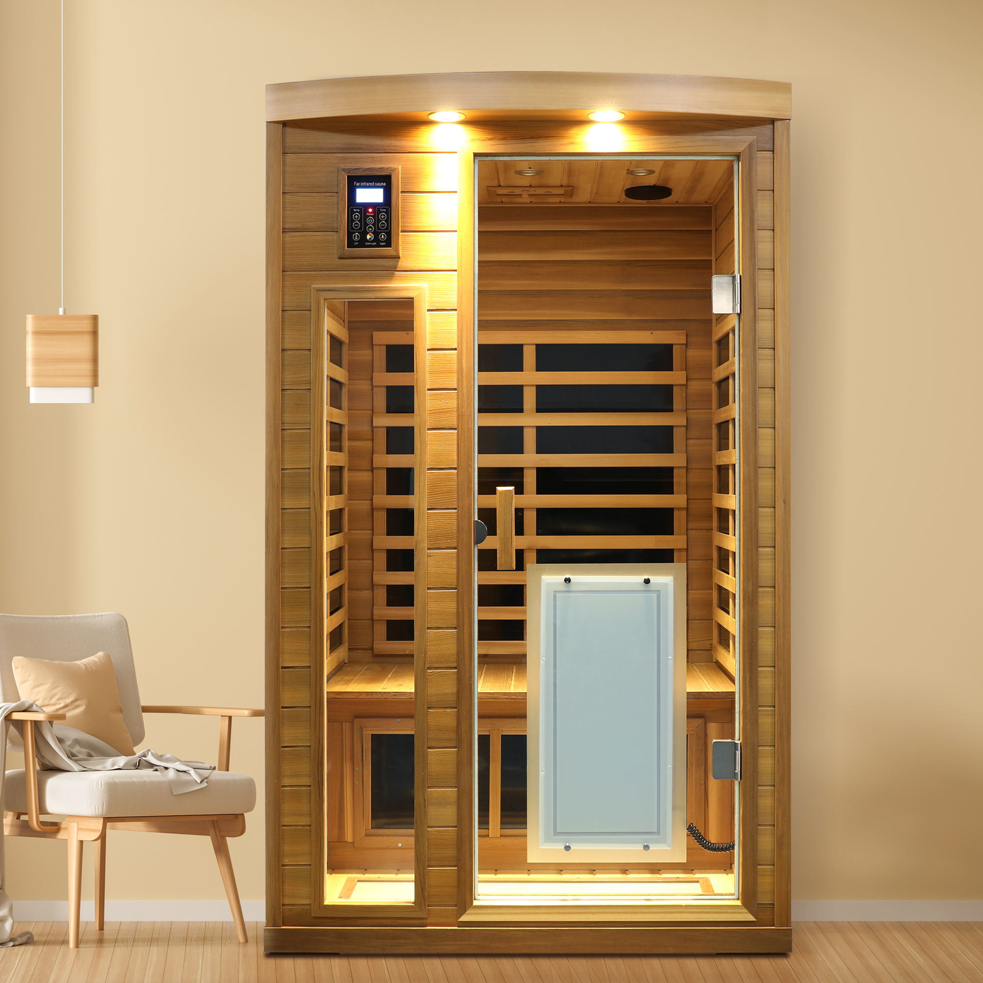 Low EMF Two person Far infrared Red cedar Deluxe indoor sauna room - Image 3