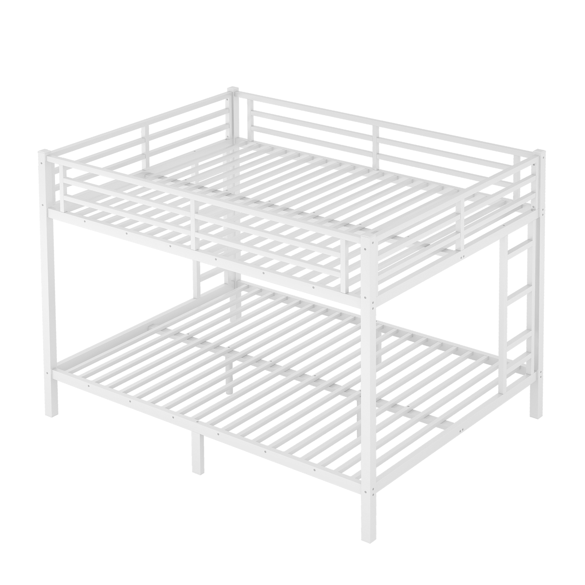 Metal Queen over Queen Bunk Bed for Teens and Adults,Space-Saving/Noise Reduced/No Box Spring Needed,White - Image 4