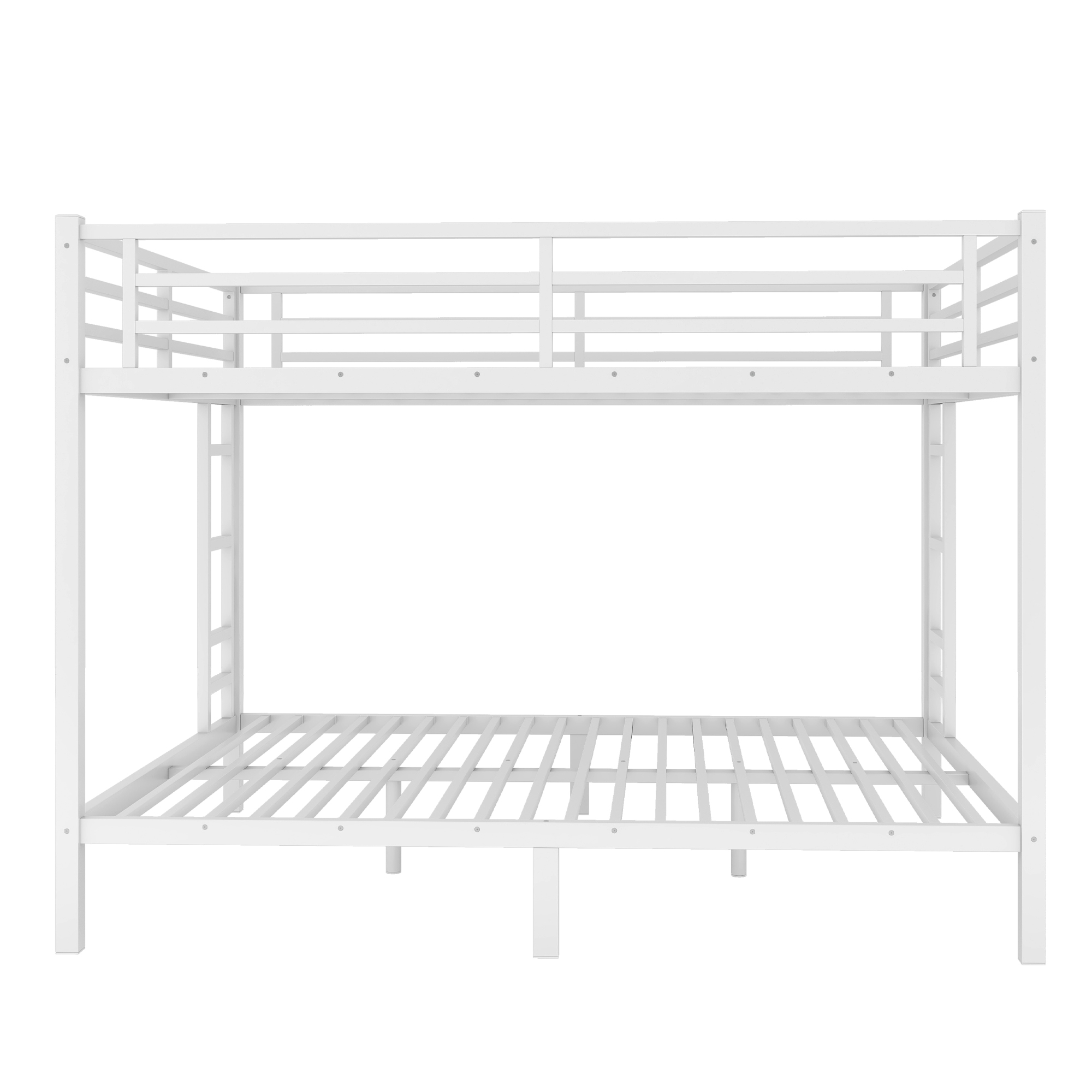 Metal Queen over Queen Bunk Bed for Teens and Adults,Space-Saving/Noise Reduced/No Box Spring Needed,White - Image 6