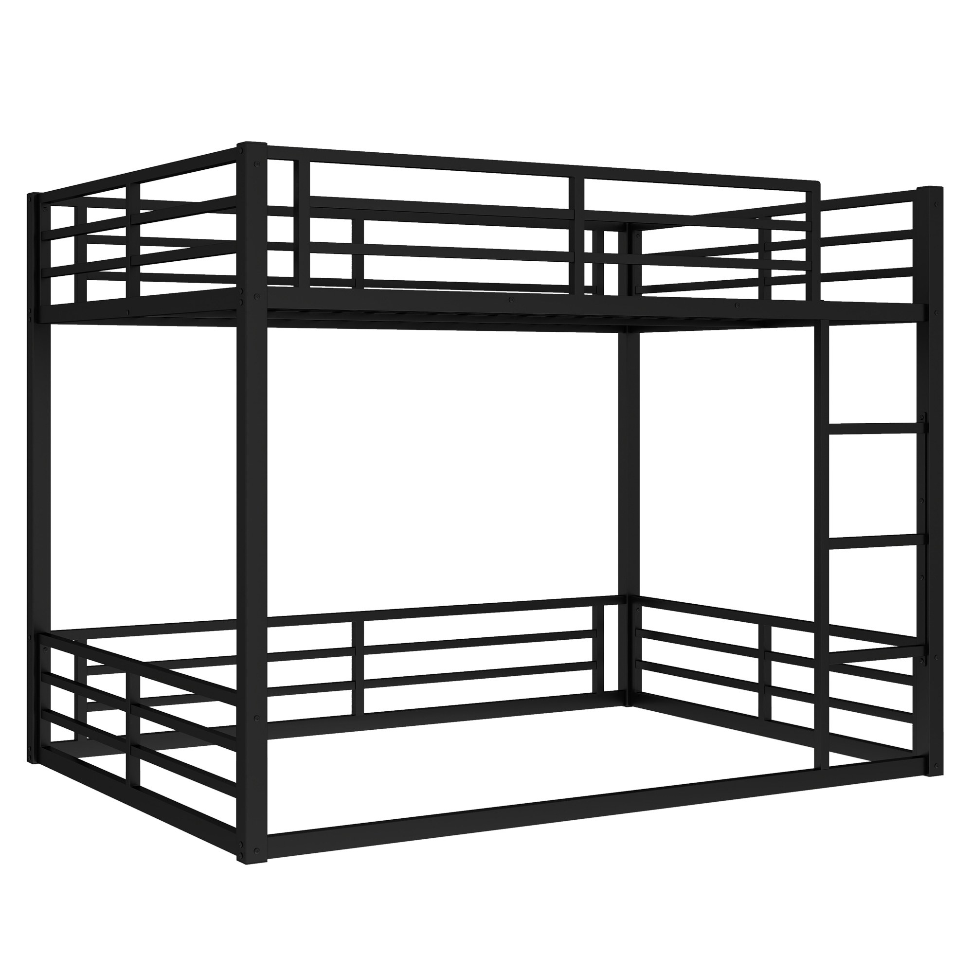 Metal Queen over Queen Bunk Bed for Teens and Adults,Space-Saving/Noise Reduced/No Box Spring Needed,Black - Image 4