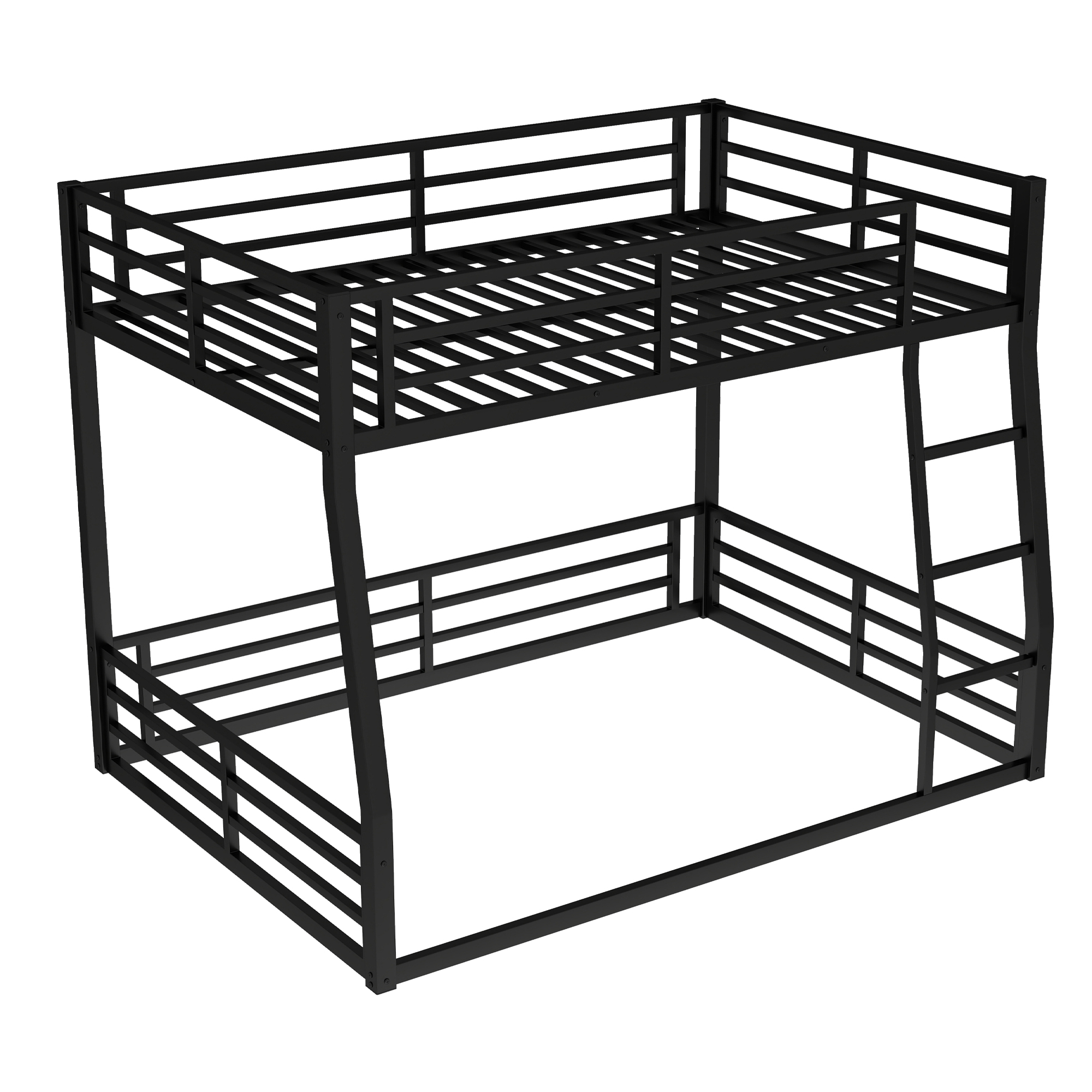 Metal Full XL over Queen Bunk Bed for Teens and Adults,Space-Saving/Noise Reduced/No Box Spring Needed,Black - Image 4