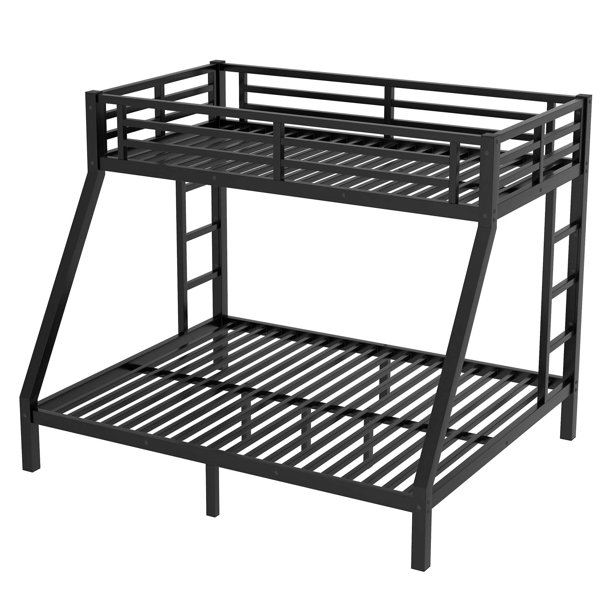 Metal Twin XL over Queen Bunk Bed for Teens and Adults,Space-Saving/Noise Reduced/No Box Spring Needed,Black - Image 5
