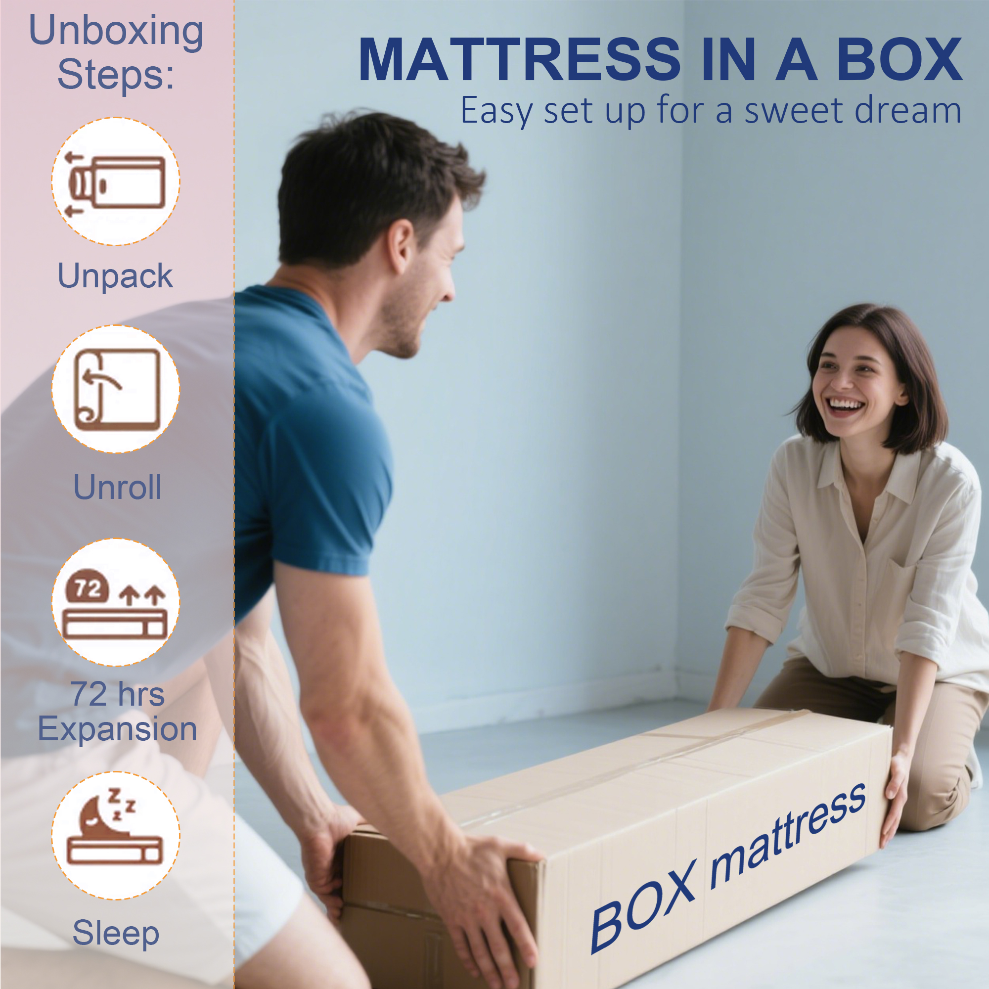 10 inch Hybrid Mattress in a Box,Individual Pocket coil, Medium Firm, Memory Foam Mattress with CertiPUR-US Certified Foam - Image 4