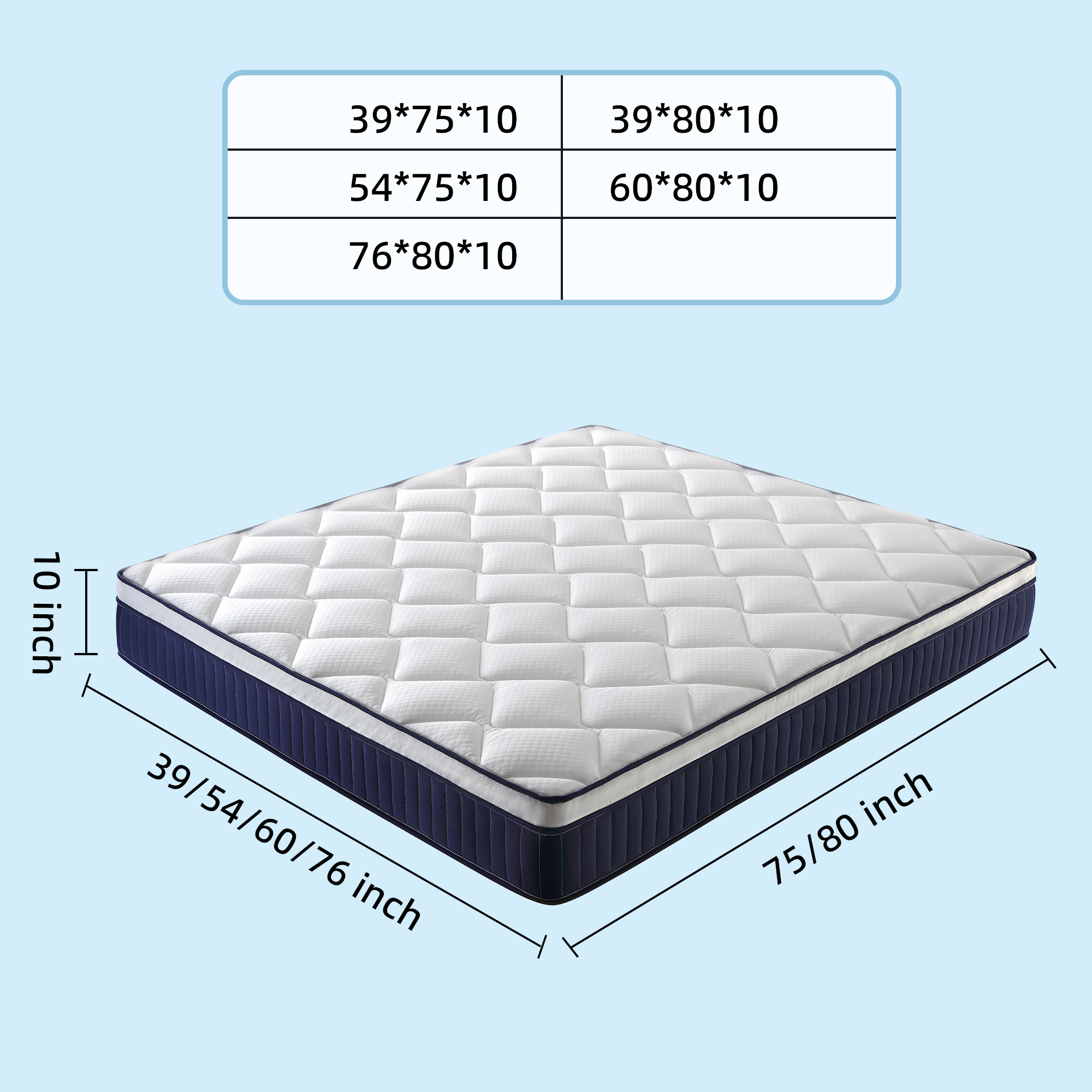 10 Inch Plush Memory Foam Pocket Spring Hybrid Mattress In A Box With Certipur-US Certified Memory Foam - Image 5