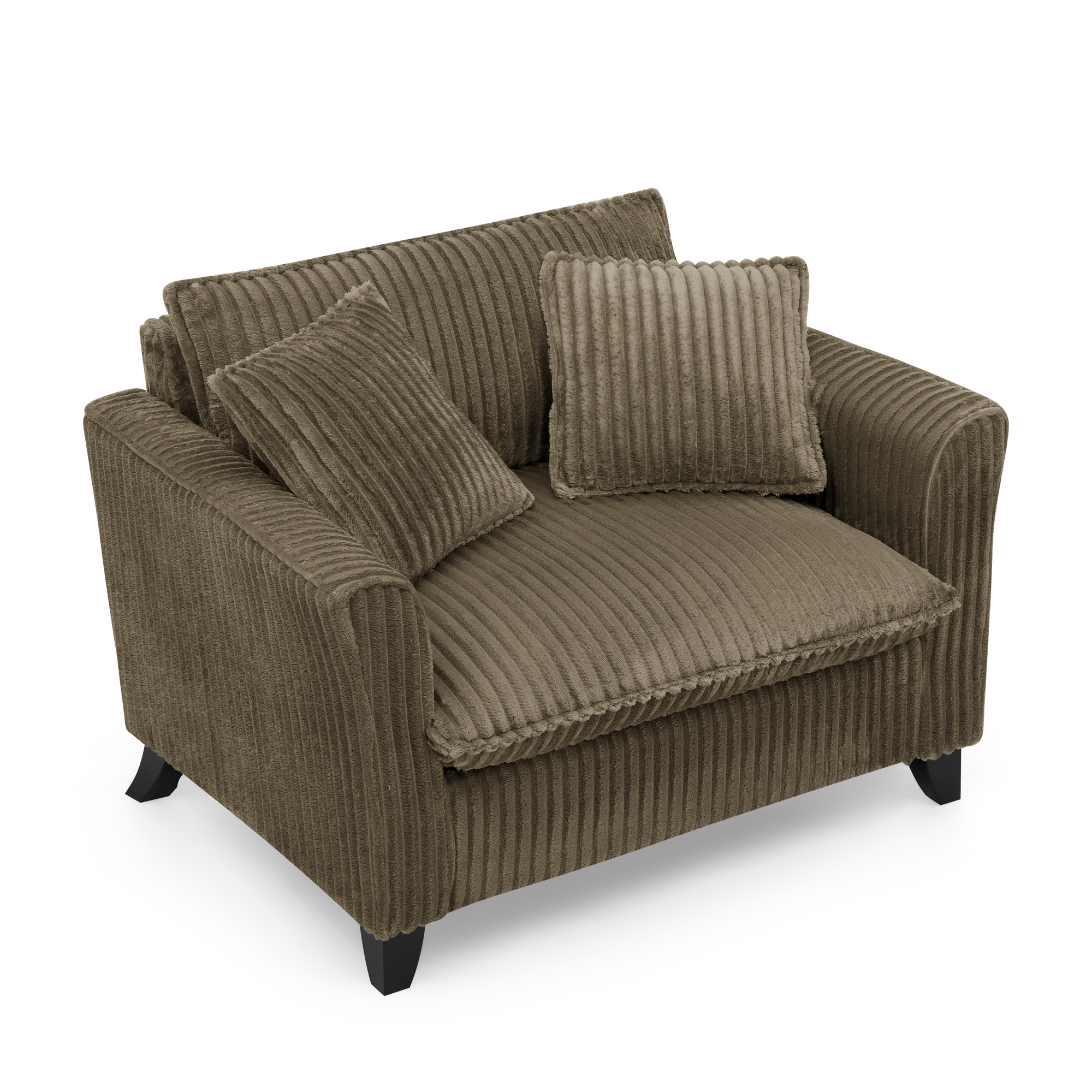 Lazy sofa chair, comfortable single-person sofa chair, with a backrest and soft seat cushion, having armrests on both sides, suitable for living room and bedroom - Brown - Image 6