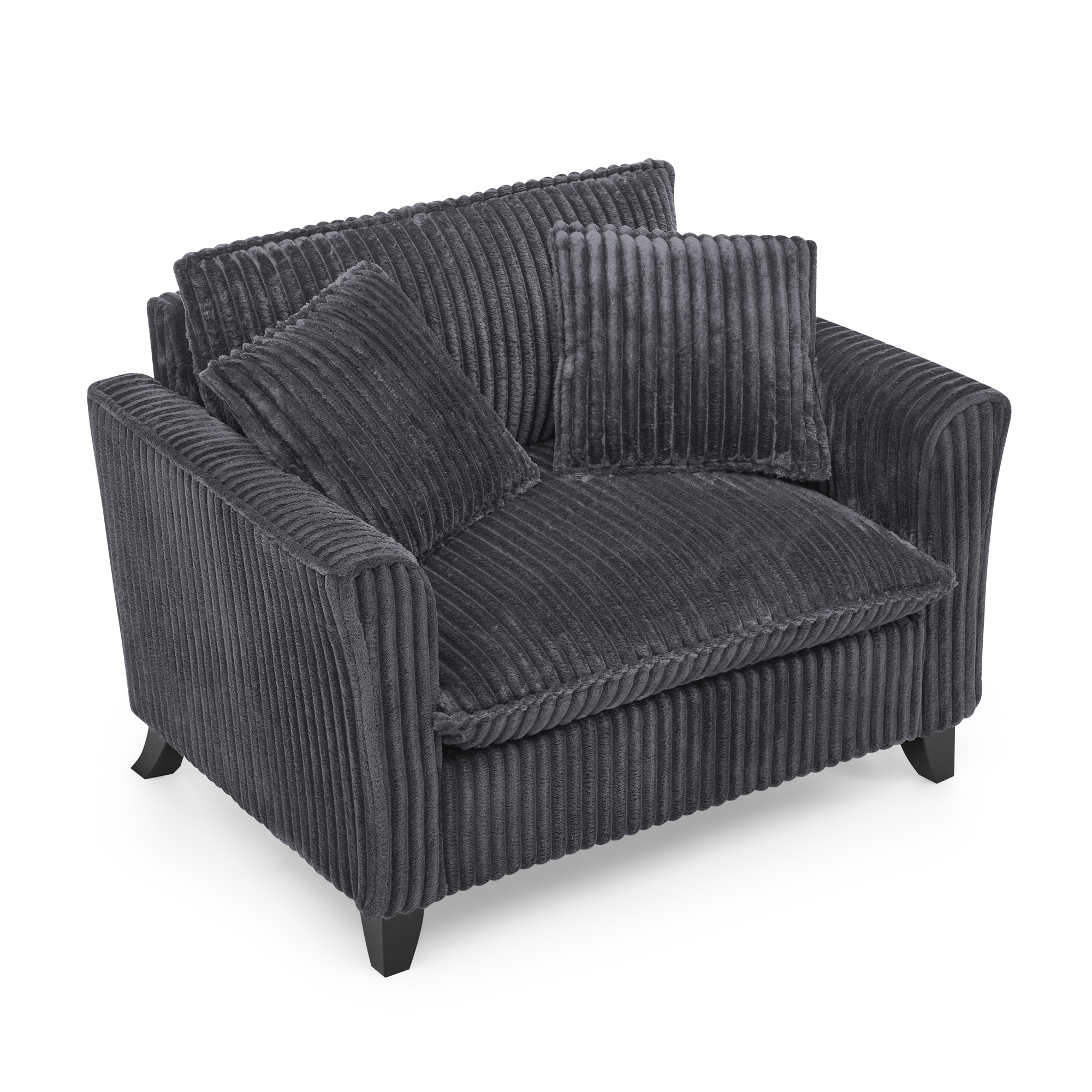 Lazy sofa chair, comfortable single-person sofa chair, with a backrest and soft seat cushion, having armrests on both sides, suitable for living room and bedroom - Grey - Image 6