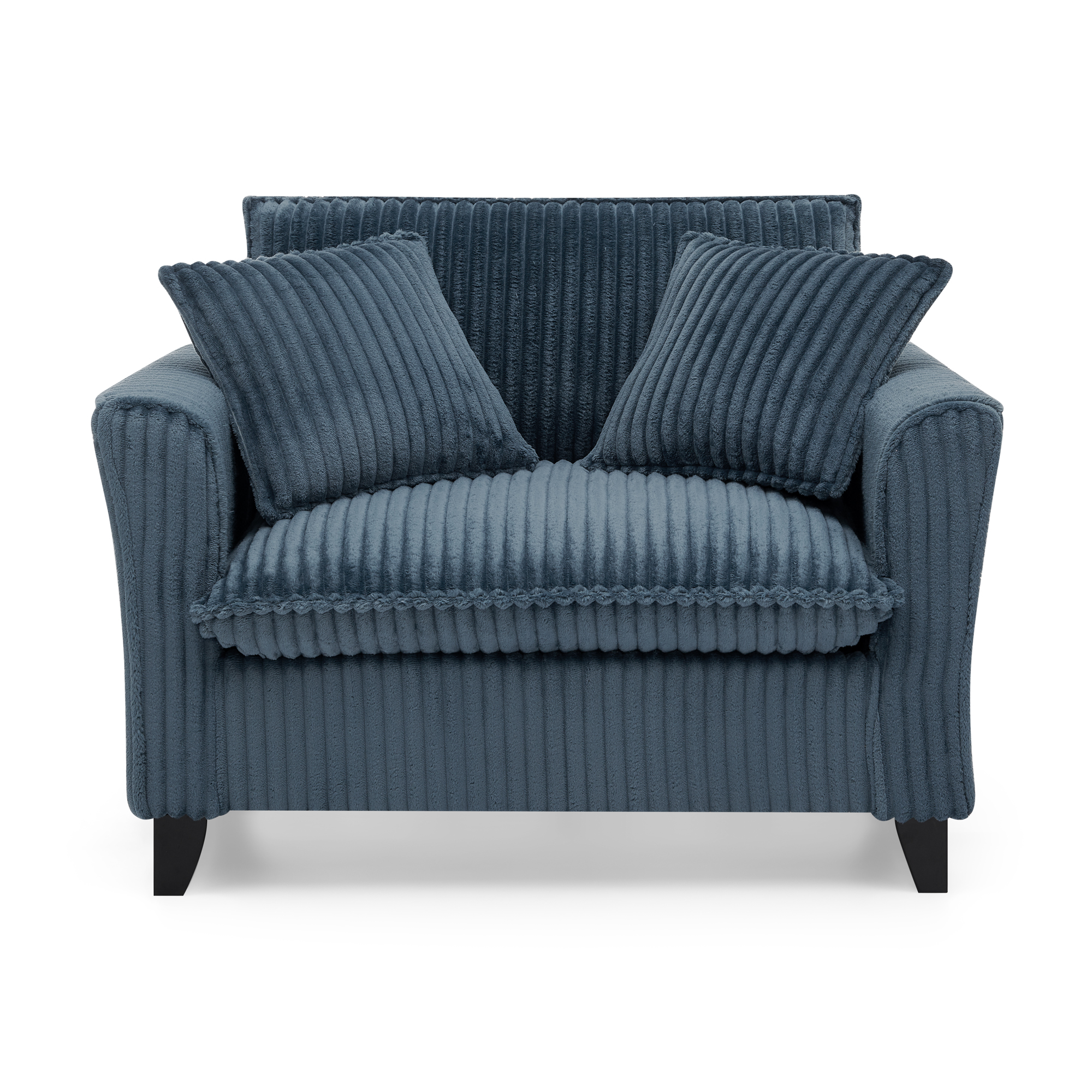 Lazy sofa chair, comfortable single-person sofa chair, with a backrest and soft seat cushion, having armrests on both sides, suitable for living room and bedroom - Blue - Image 6