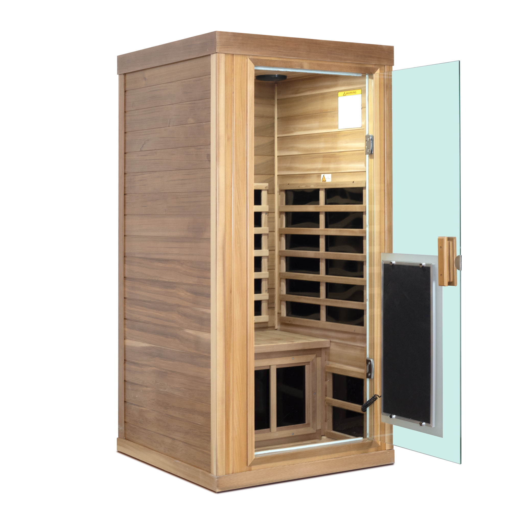 One person Far infrared red cedar standard indoor sauna room (Front & Rear & Left & Right) - Image 6