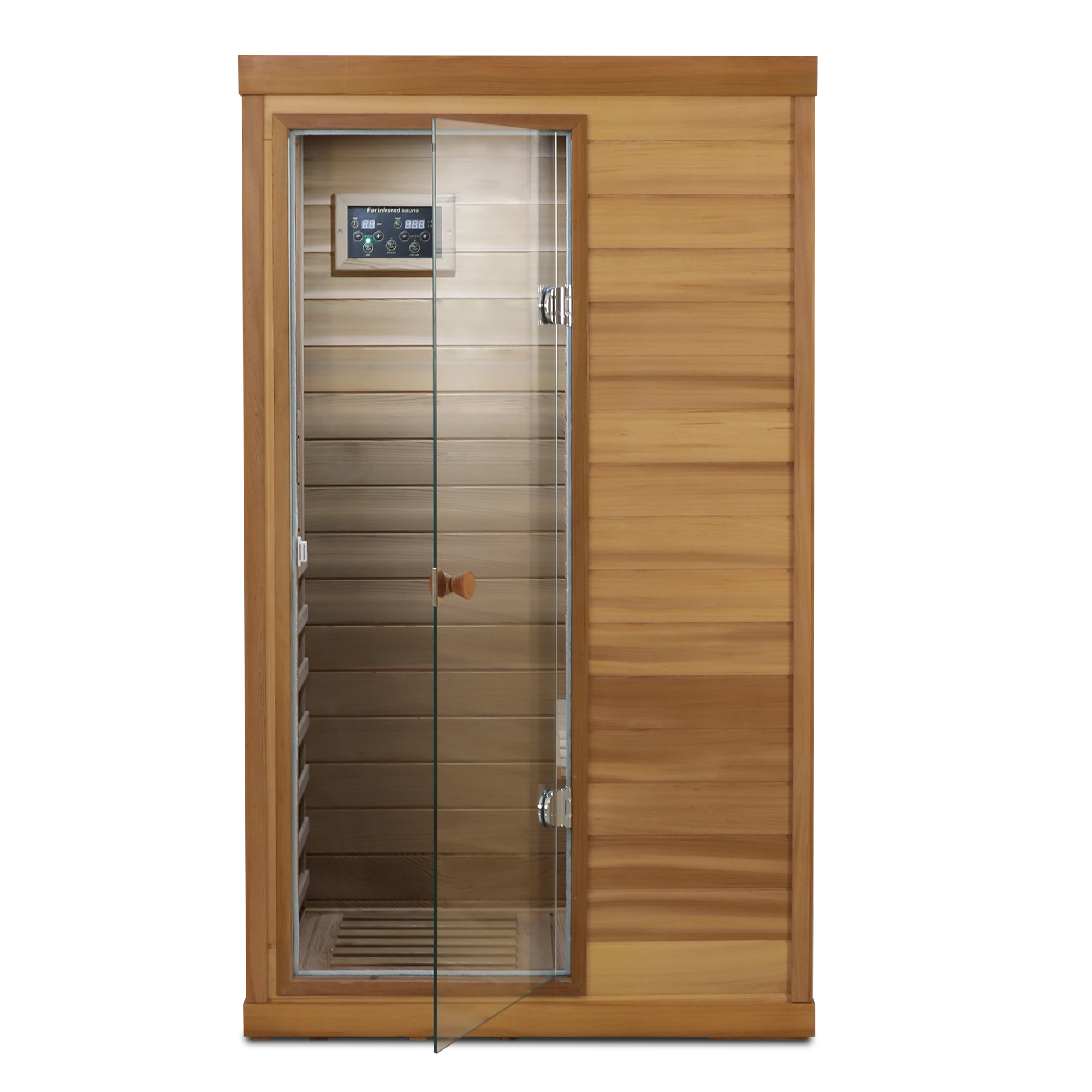 Red cedar Mini one person far infrared glass door on the left of the indoor sauna room - Image 3