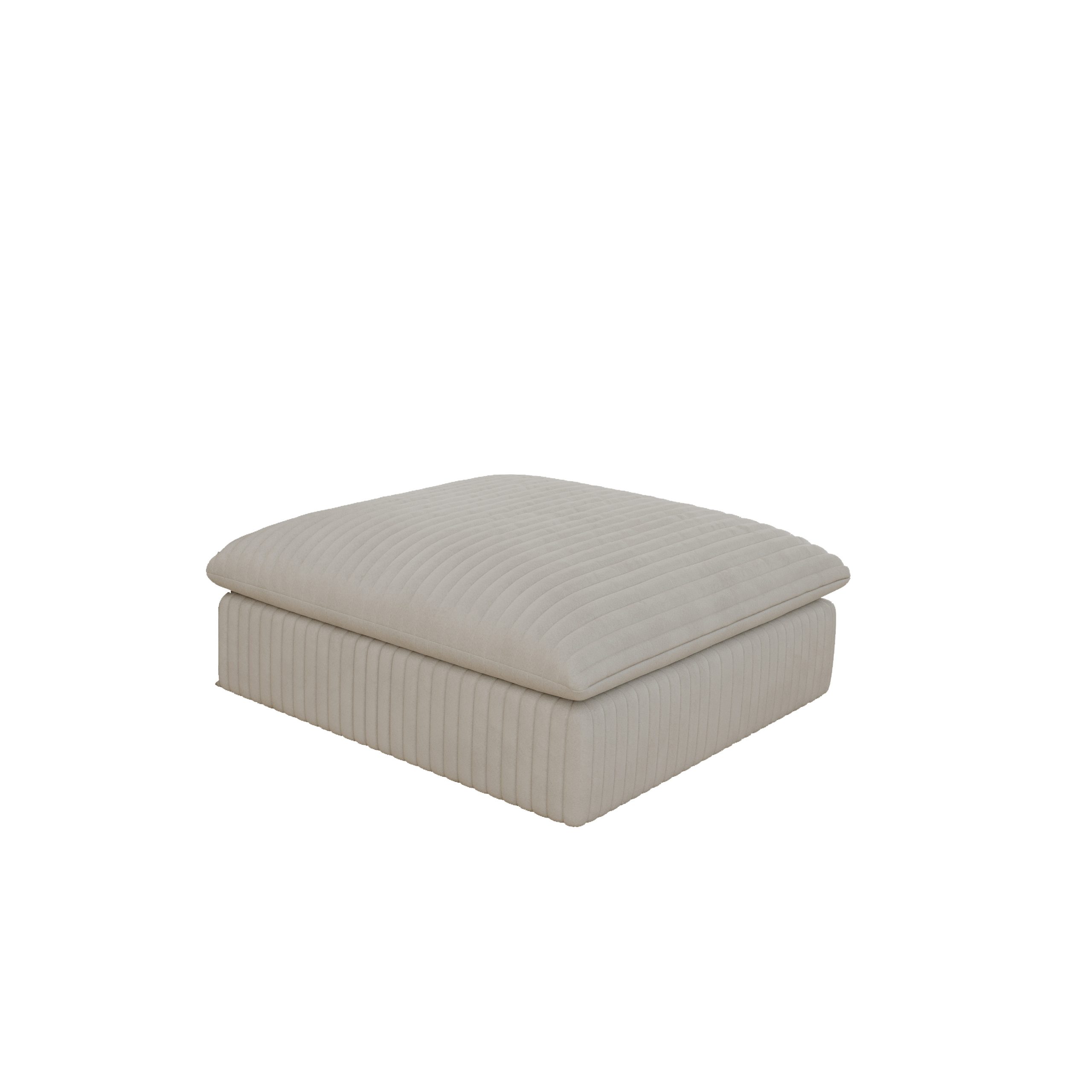 Cloud Sofa,Corduroy Fabric,Deep Seat Couches,Double-layer design,Removable Cushion,No Assembly, DIY Combination for Living room, Bedroom,Conference room ,Apartment,White - Image 4