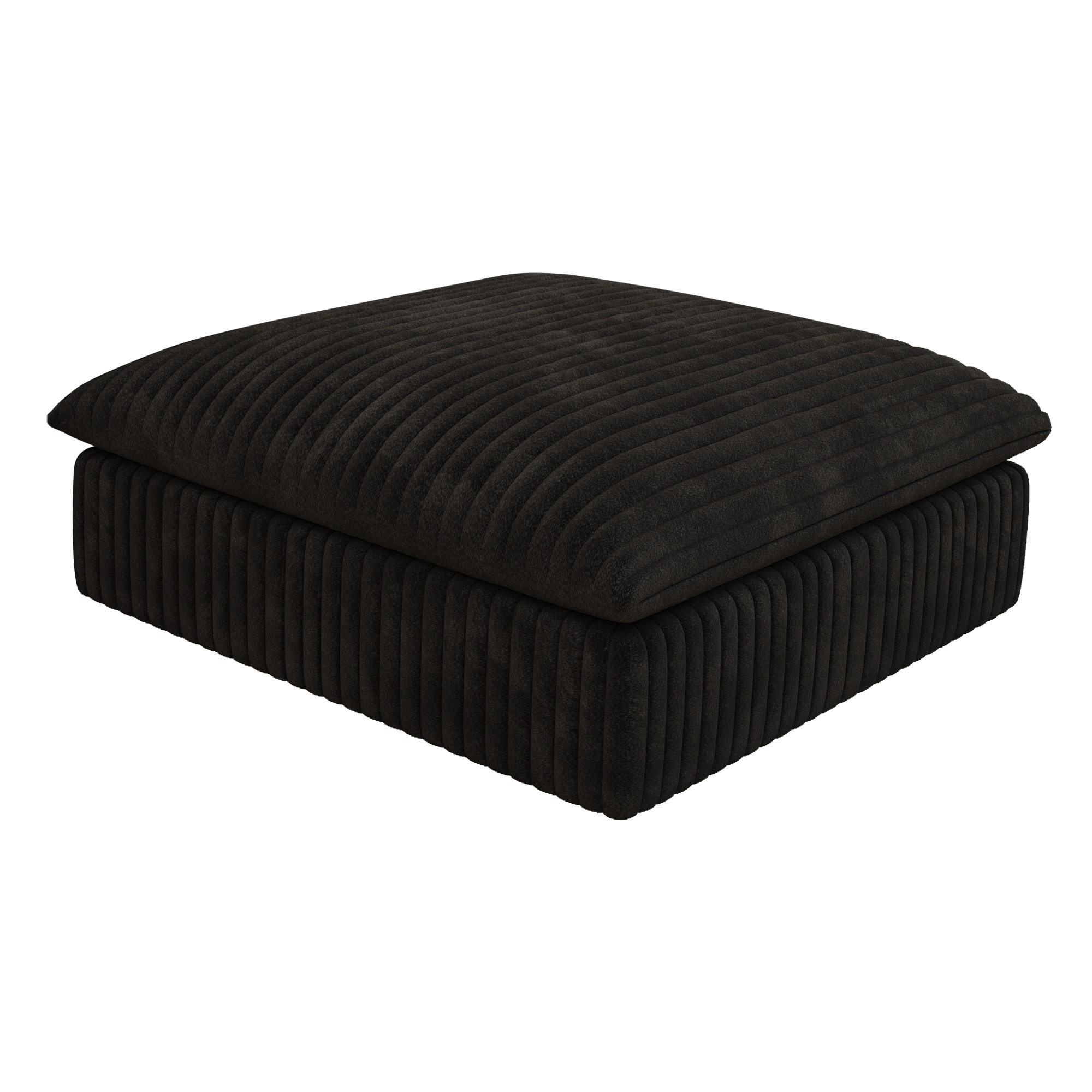Cloud Sofa,Corduroy Fabric,Deep Seat Couches,Double-layer design,Removable Cushion,No Assembly, DIY Combination for Living room, Bedroom,Conference room ,Apartment,Black - Image 5