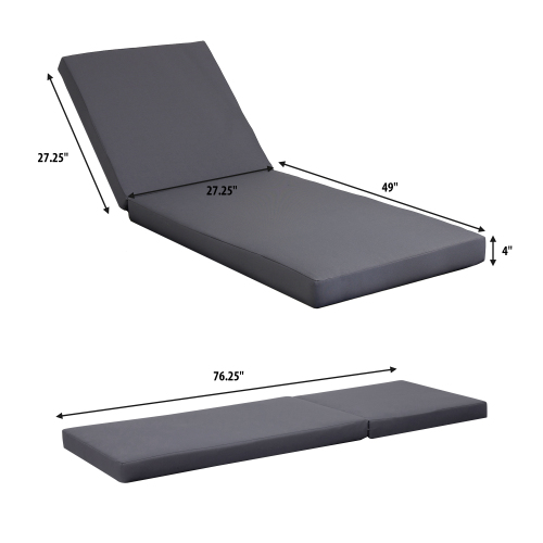 Lounge chaise Set, Acacia solid wood with LOUNGE CUSHION (Dark Grey) - Matching Cream Version Available - Image 2