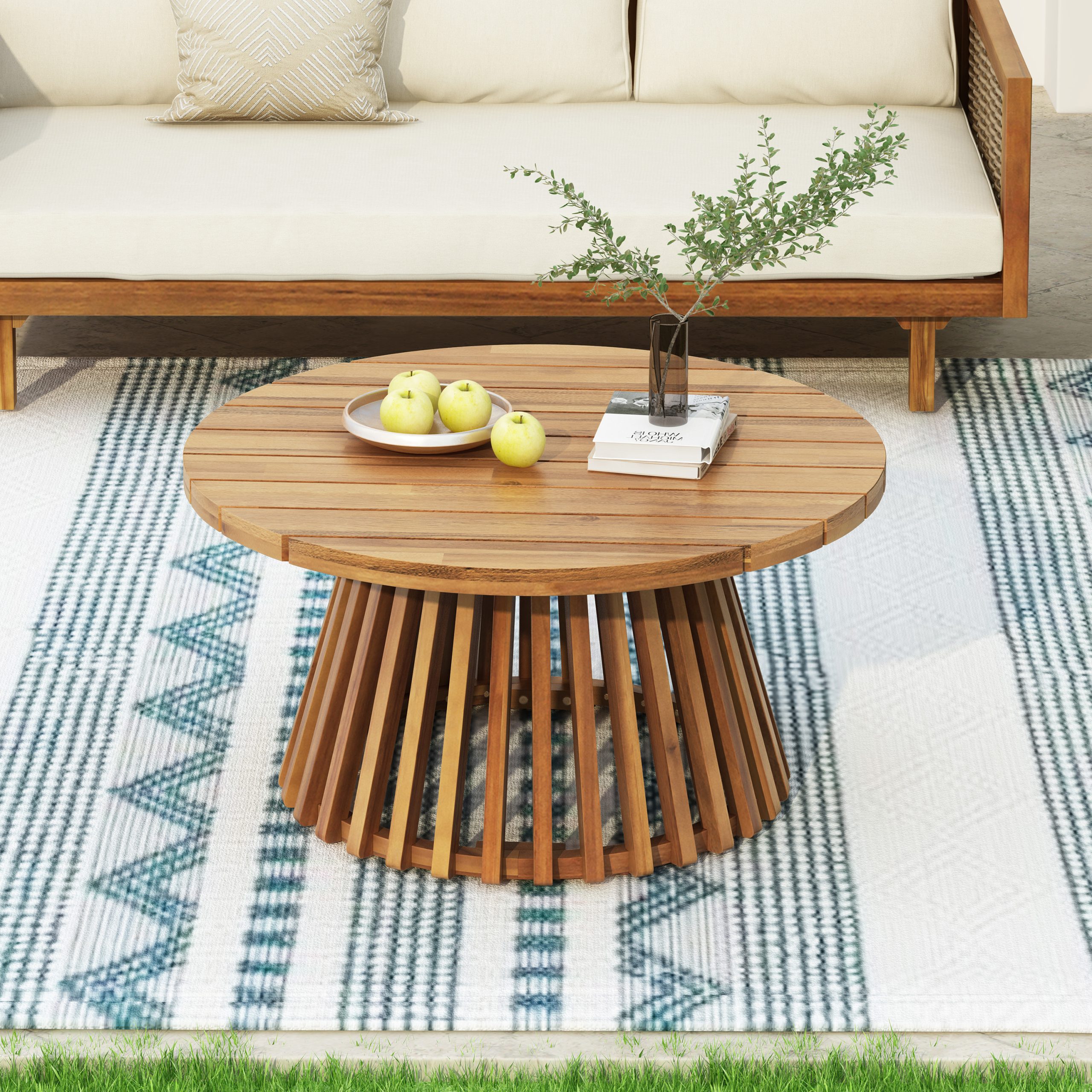 Wicker Patio Furniture Set Outdoor Rattan Sectional Sets Conversation Set - Weather-Resistant, for Garden, Patio & Deck(with Water Resistant Thick Beige Cushions) - Image 6