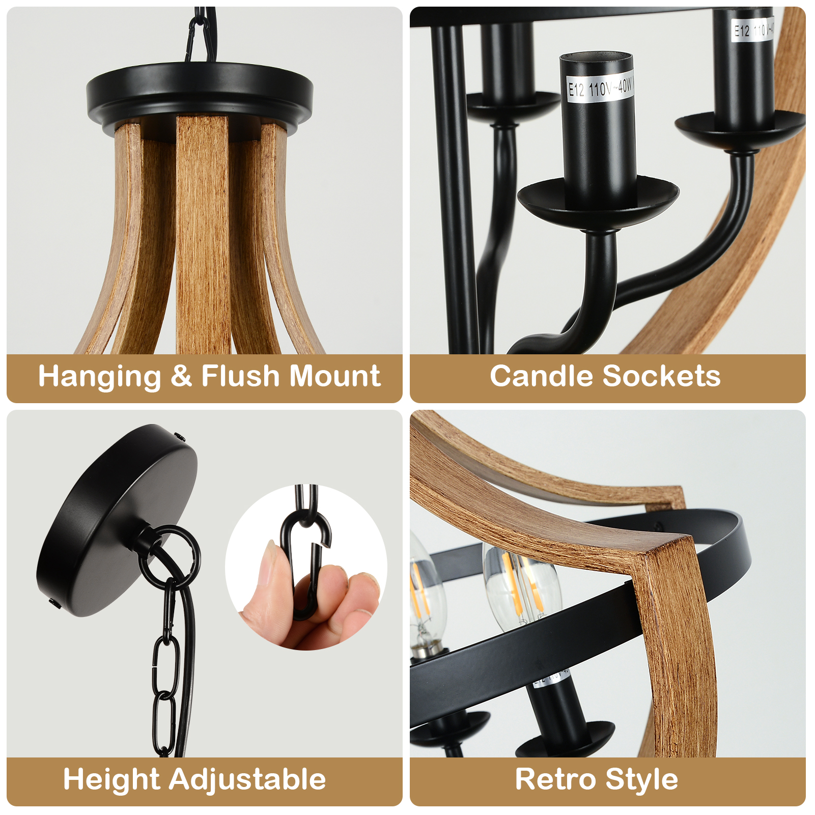 5-Light Modern Chandeliers - Image 5