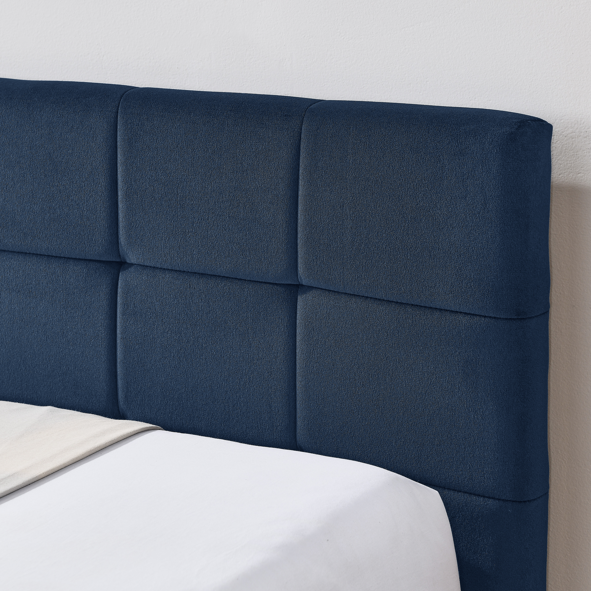 Full Size Upholstered Tufted Bed Frame, Sofa Bed Frame with Comfortable Backrest and Armrests, Full Size Bed for Bedroom, Living Room,Velvet, Dark blue(80.5''*59''*30.5'') - Image 5