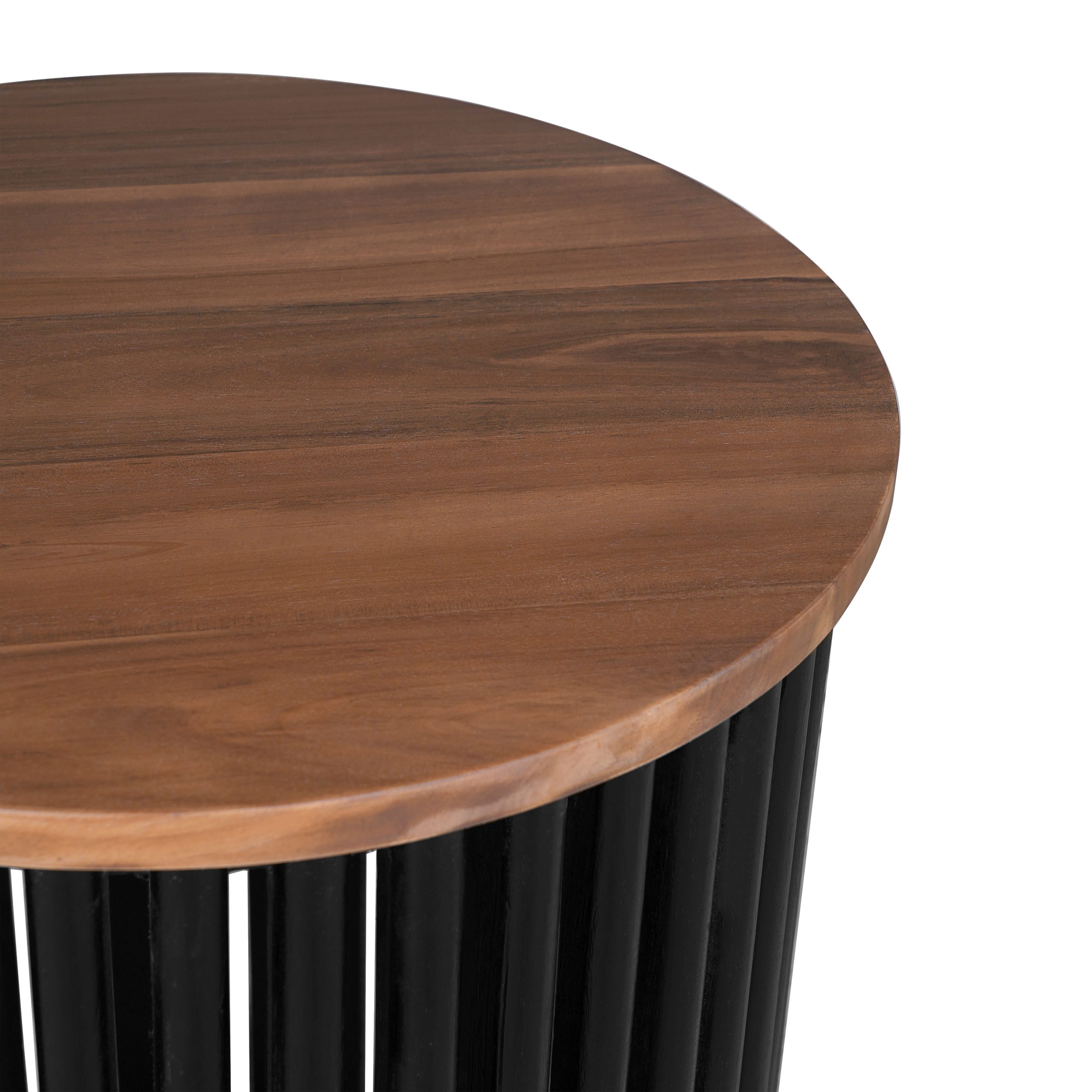 ACACIA SOLID WOOD SIDE TABLE,NATURAL & BLACK COLOR - Image 6