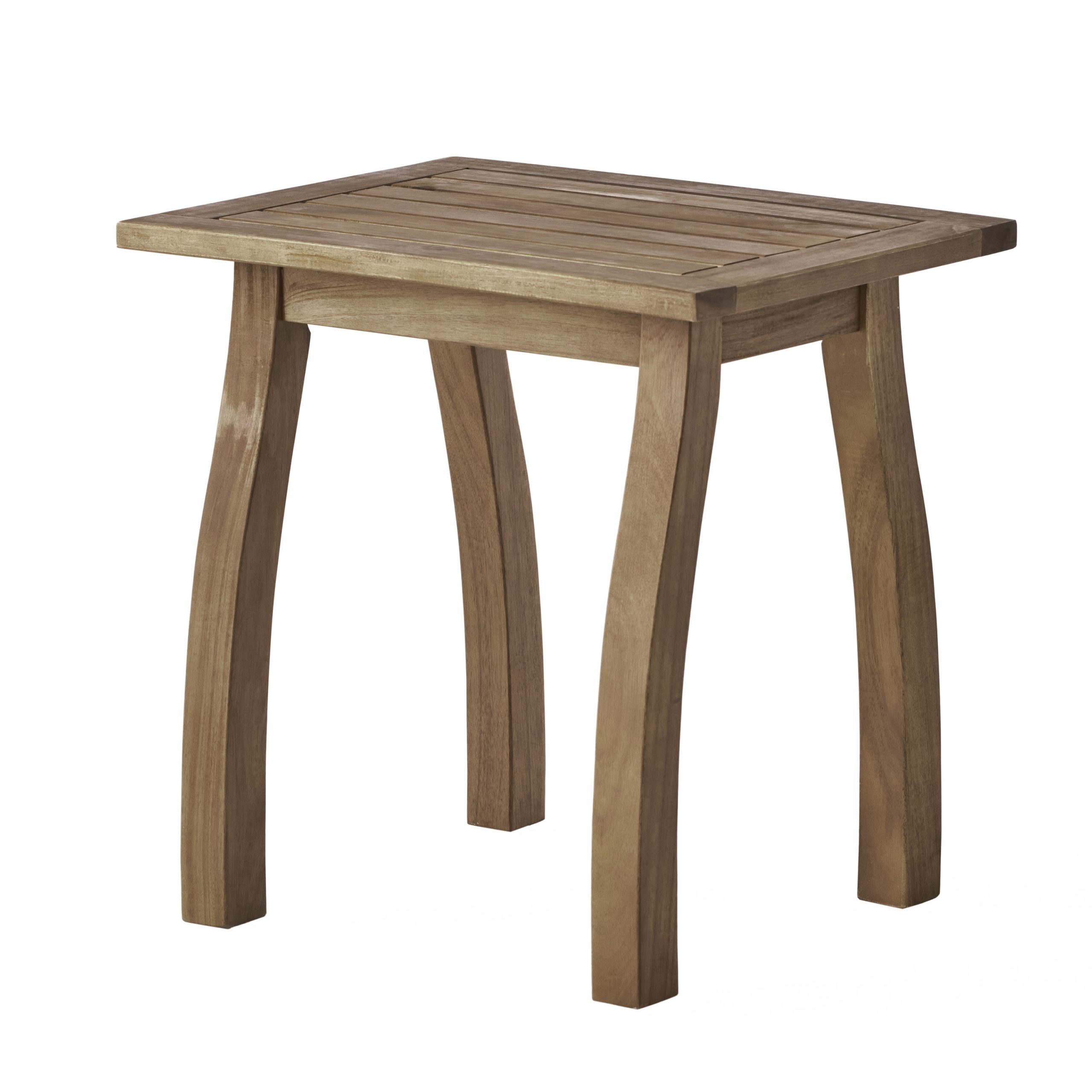 SELMA Acacia wood Accent Side Table in Natural Stained, Weather-Resistant Rectangular End Table for Patio, Garden, Lawn, and Living Room(Natural Stained) - Image 6