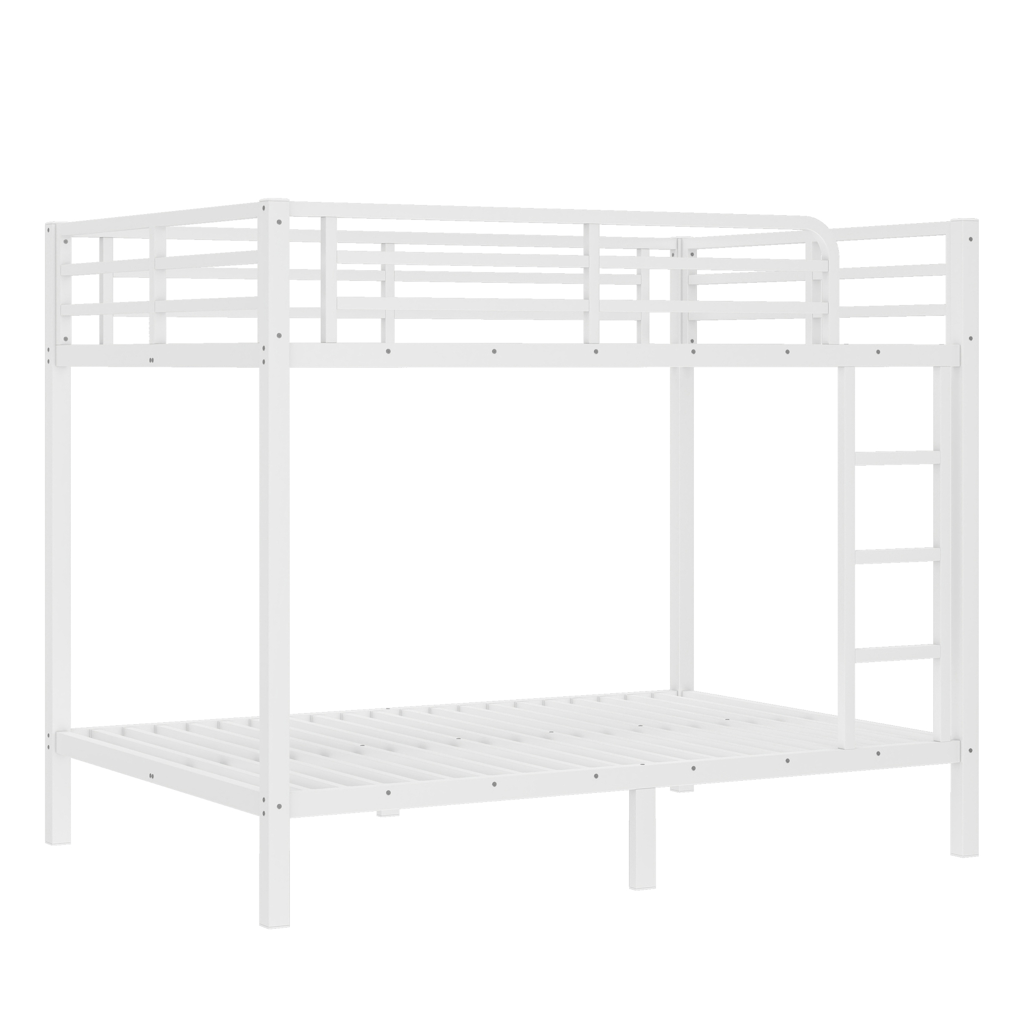 Metal Full over Full Bunk Bed for Teens and Adults,Space-Saving/Noise Reduced/No Box Spring Needed,White - Image 4