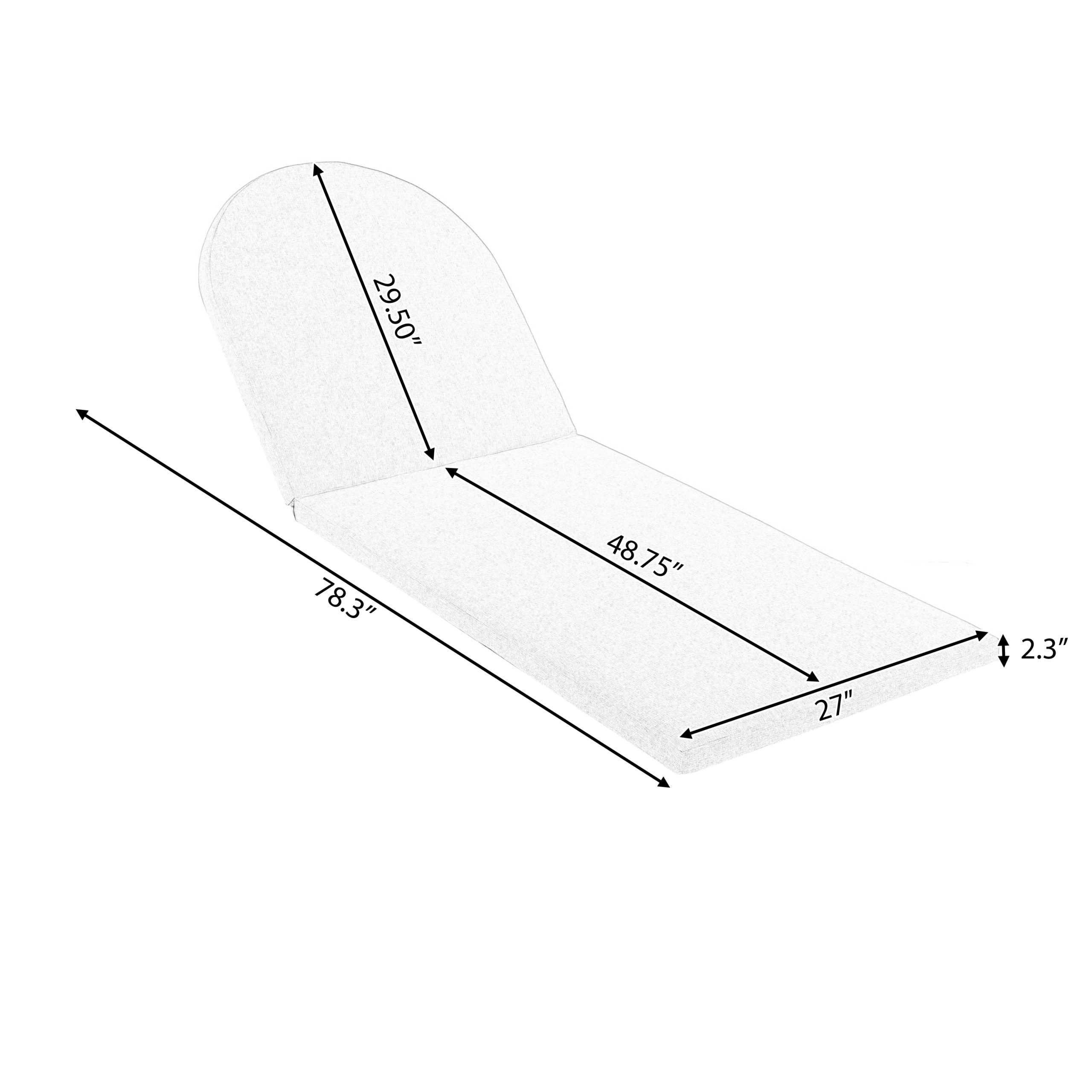 Outdoor Chaise Lounge Chair, Acacia wood Pool Chair with Adjustable Backrest and Cushion, Outdoor Lounge Chair for Beach, Yard, or Poolside (Grey rope) - Image 6
