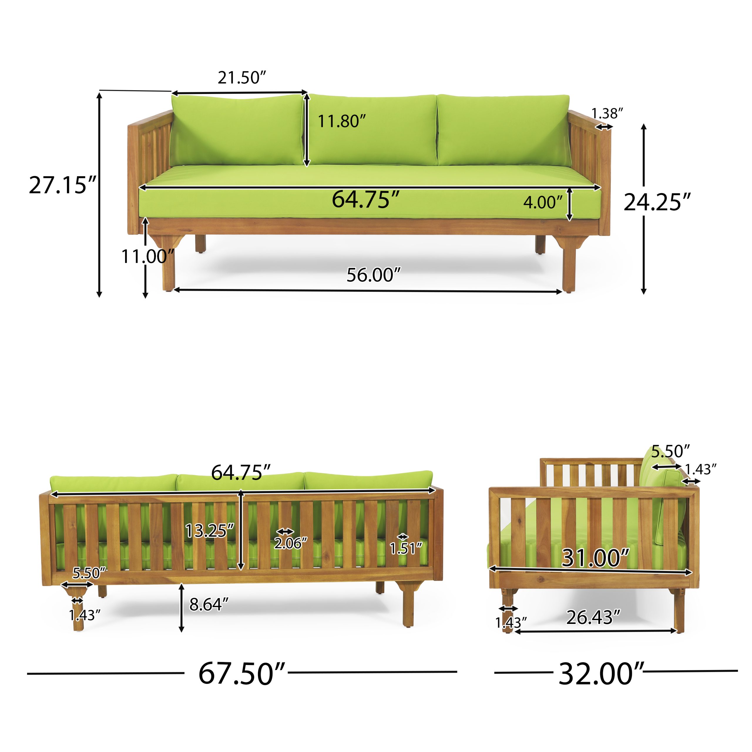 CLAREMONT 3 SEATER DAYBED - Image 6