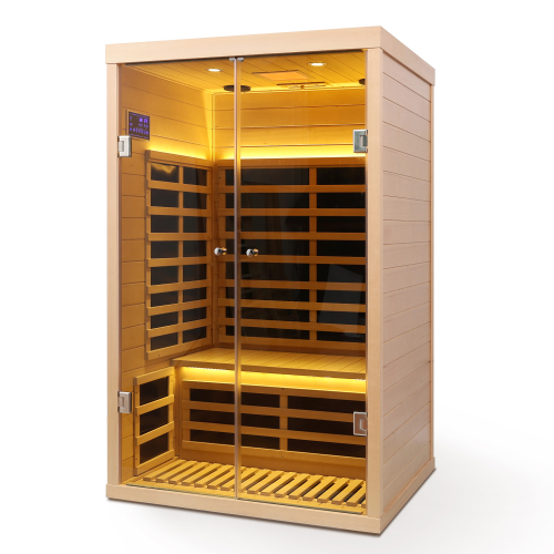 Two person hemlock sauna far-infrared sauna room (back) - Image 4