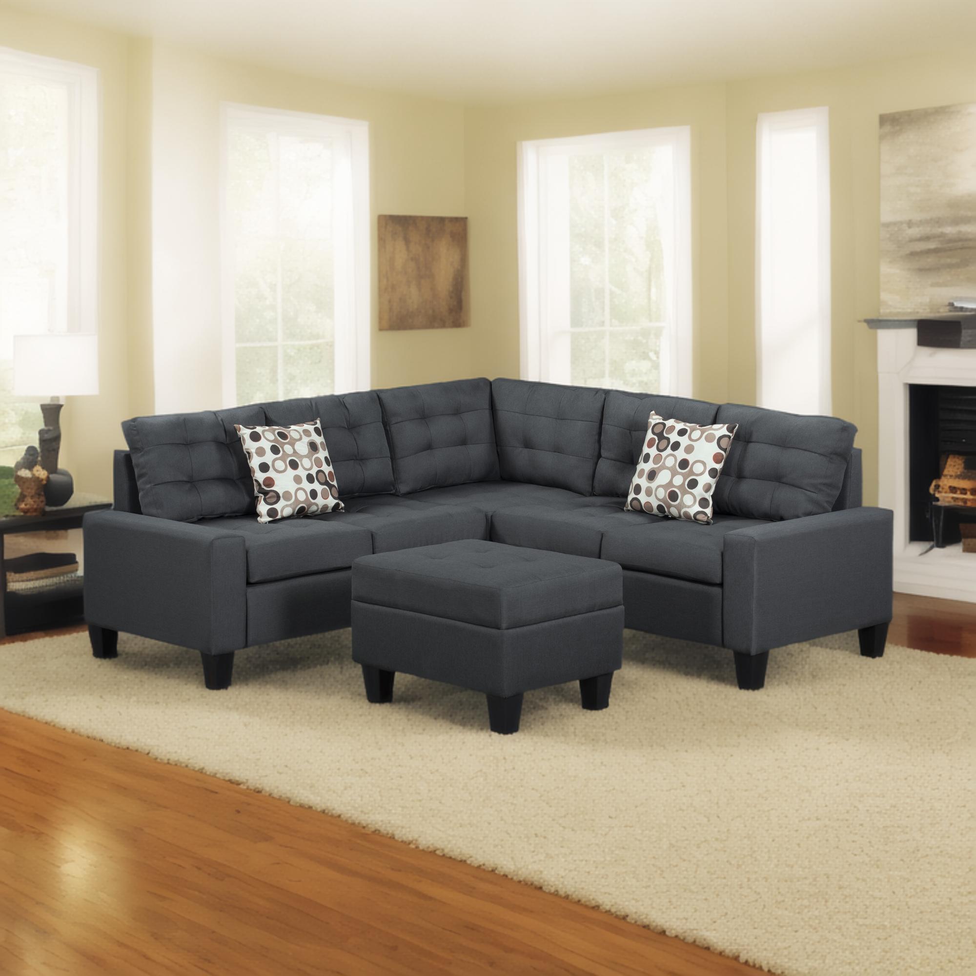 6-Piece Upholstered Sectional ,Grey - Image 2