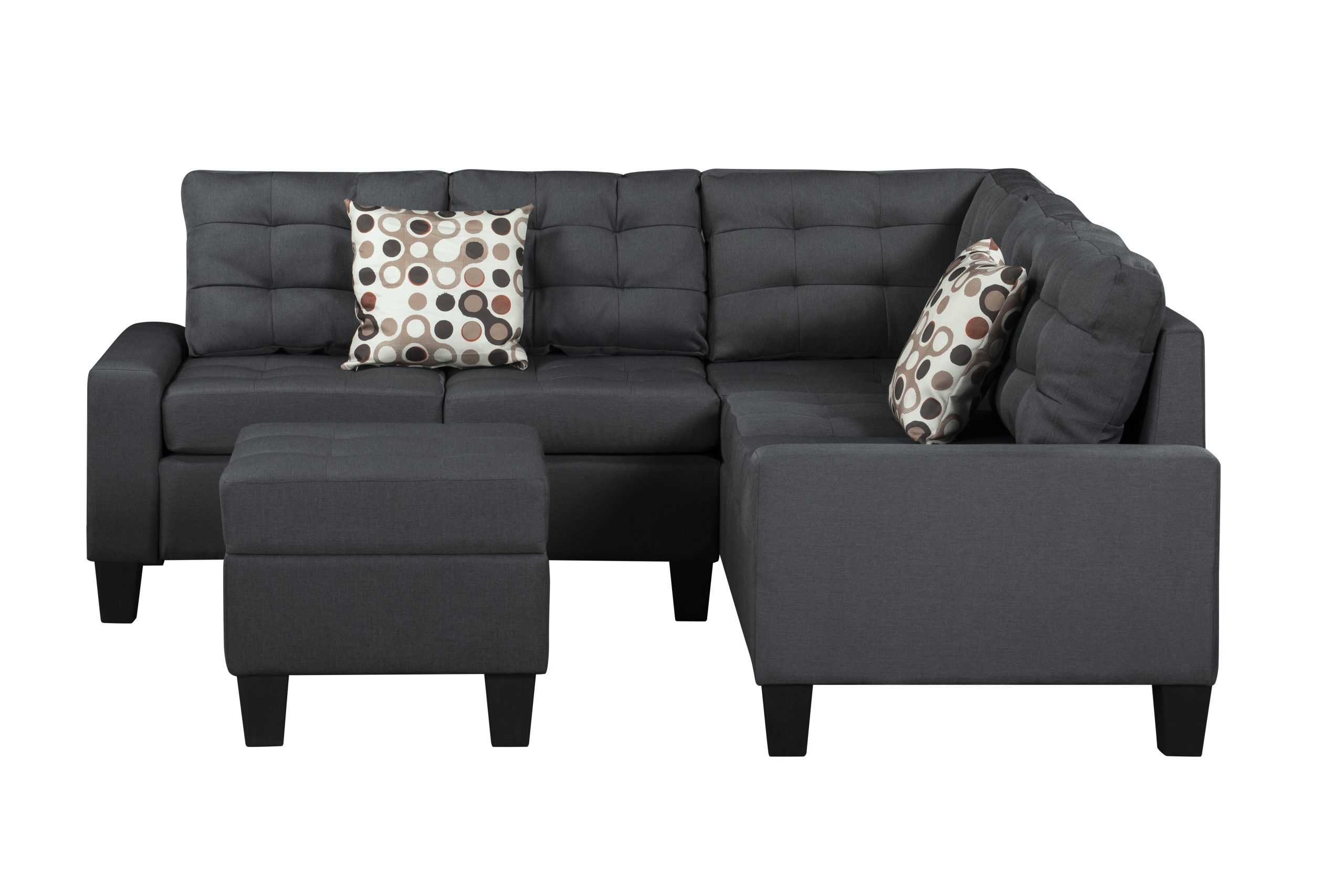 6-Piece Upholstered Sectional ,Grey - Image 5