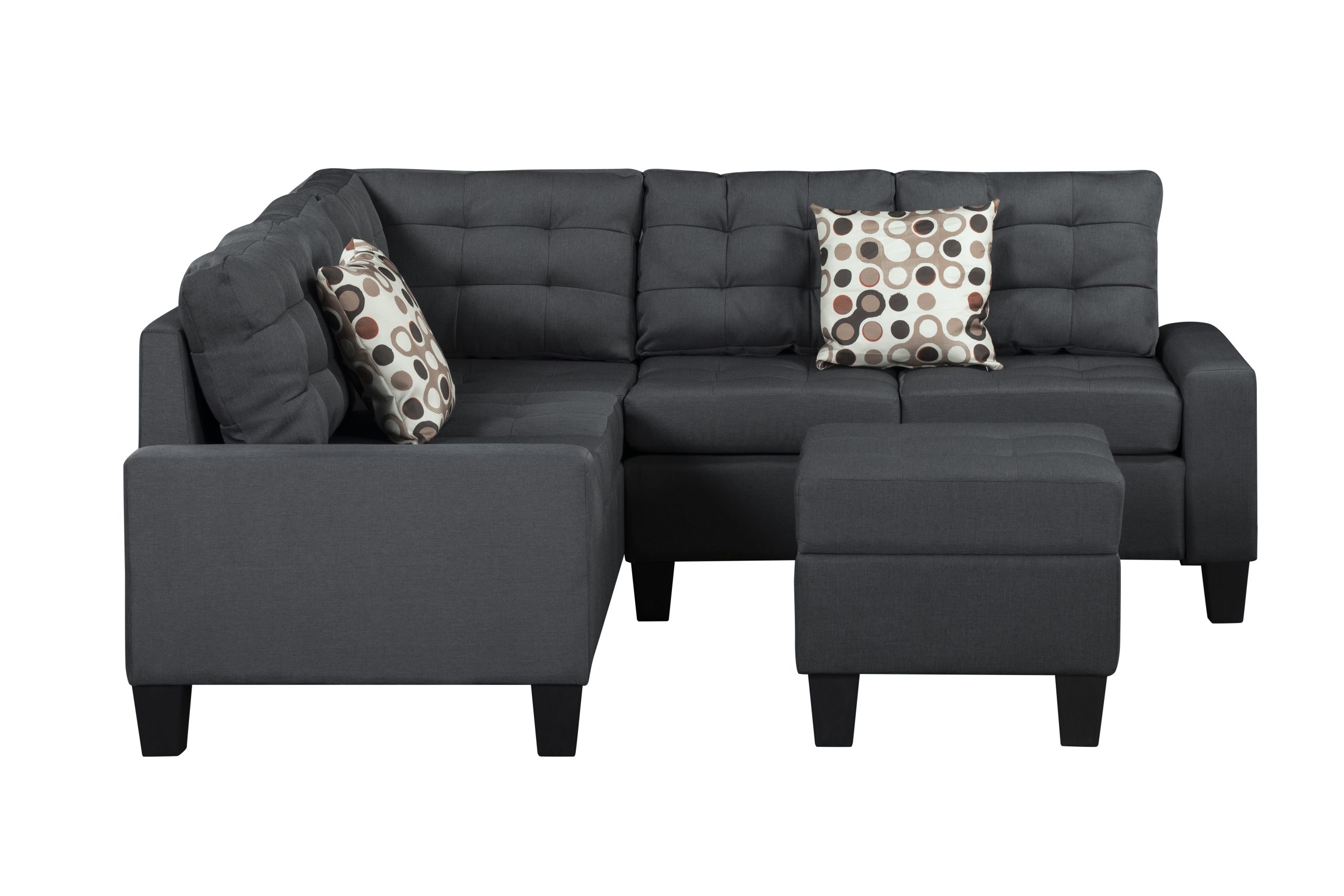6-Piece Upholstered Sectional ,Grey - Image 6