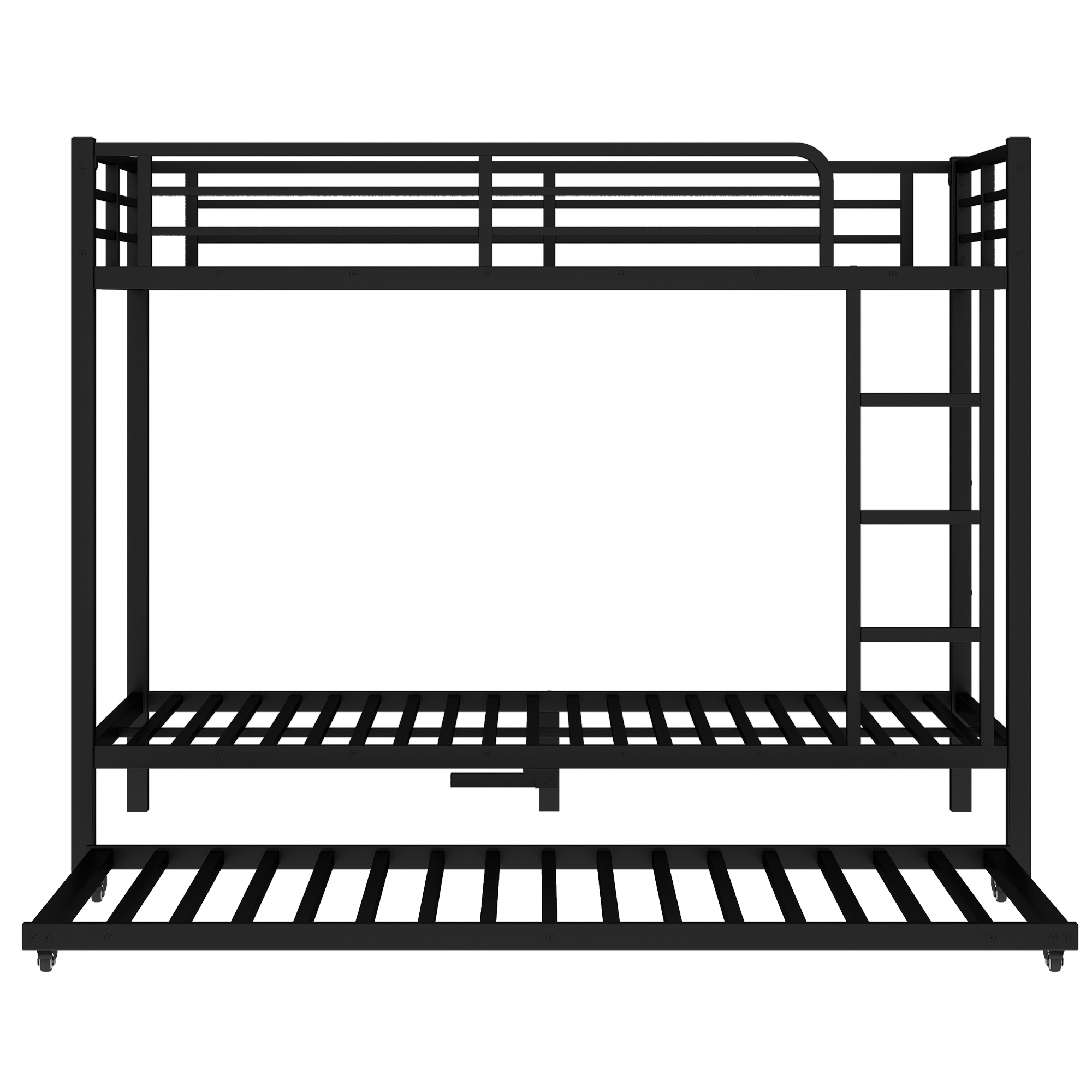 Twin XL over Twin XL Metal Bunk Bed with Twin Size Trundle, Black - Image 5